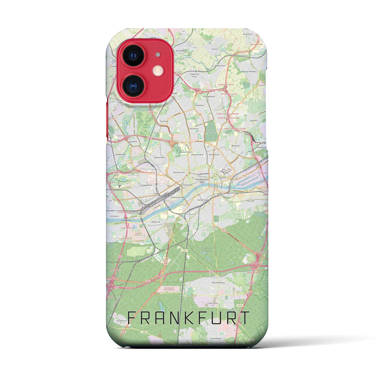 【フランクフルト(ドイツ)】地図柄iPhoneケース(バックカバータイプ)