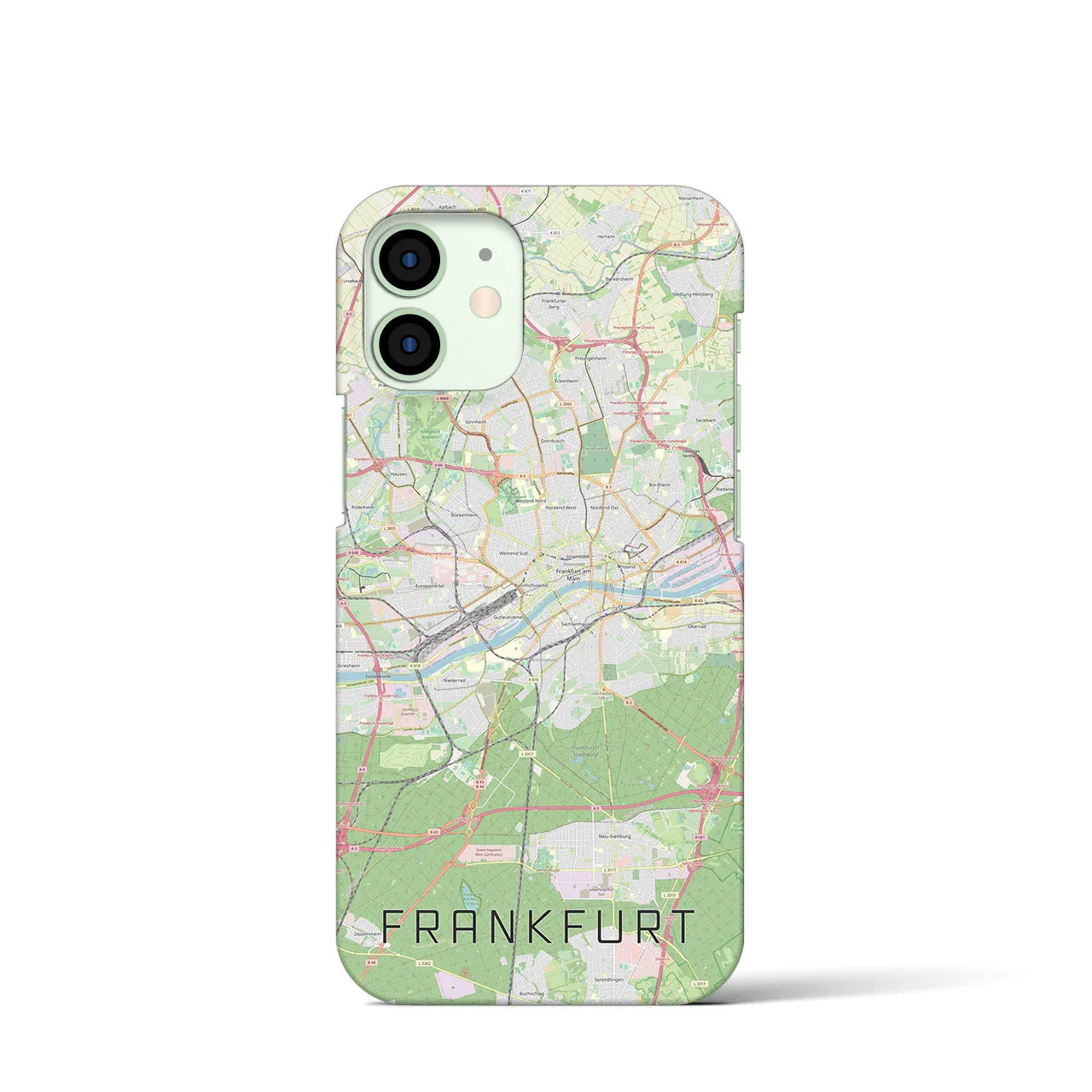 【フランクフルト(ドイツ)】地図柄iPhoneケース(バックカバータイプ)