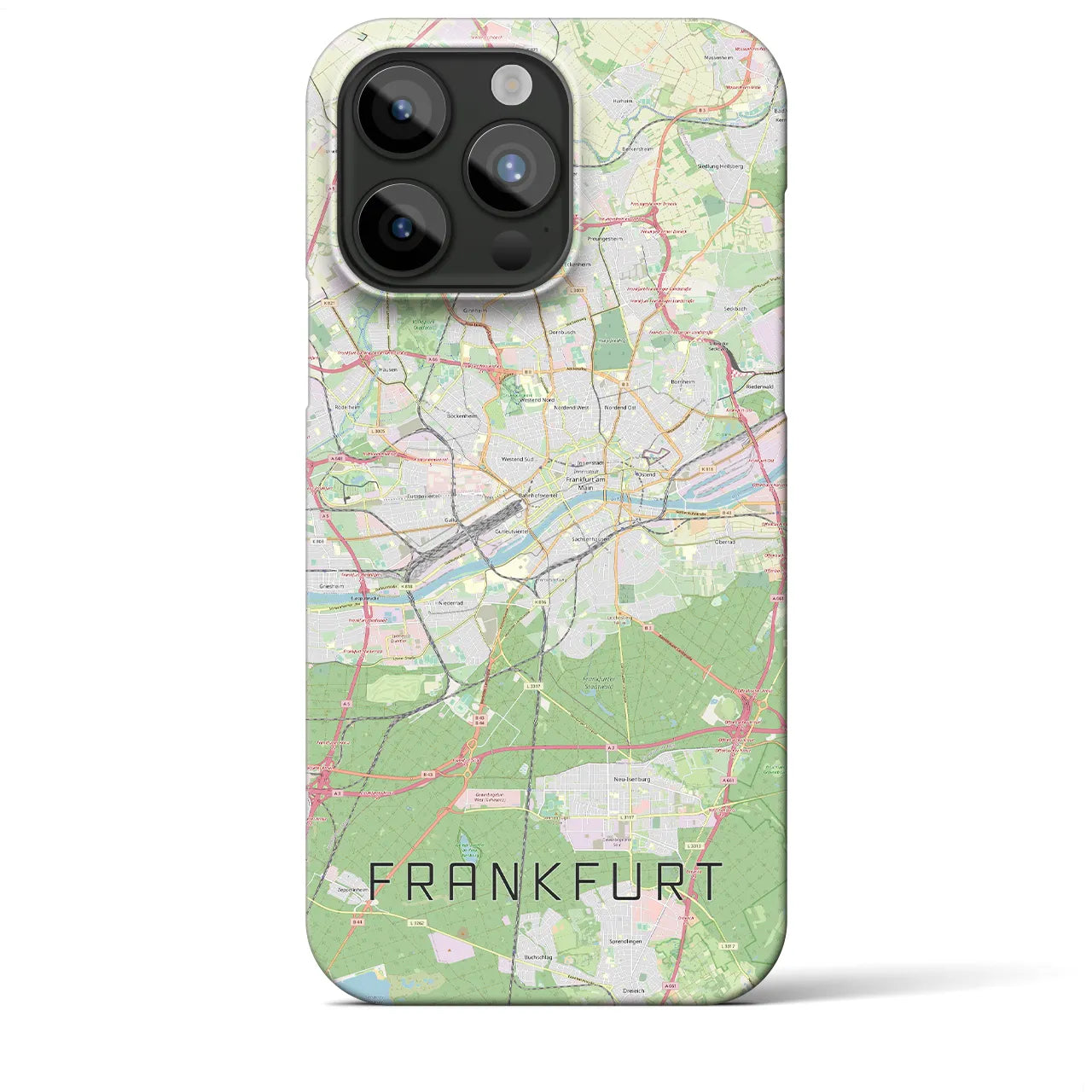 【フランクフルト(ドイツ)】地図柄iPhoneケース(バックカバータイプ)