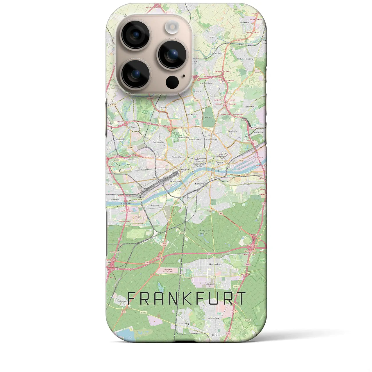 【フランクフルト(ドイツ)】地図柄iPhoneケース(バックカバータイプ)