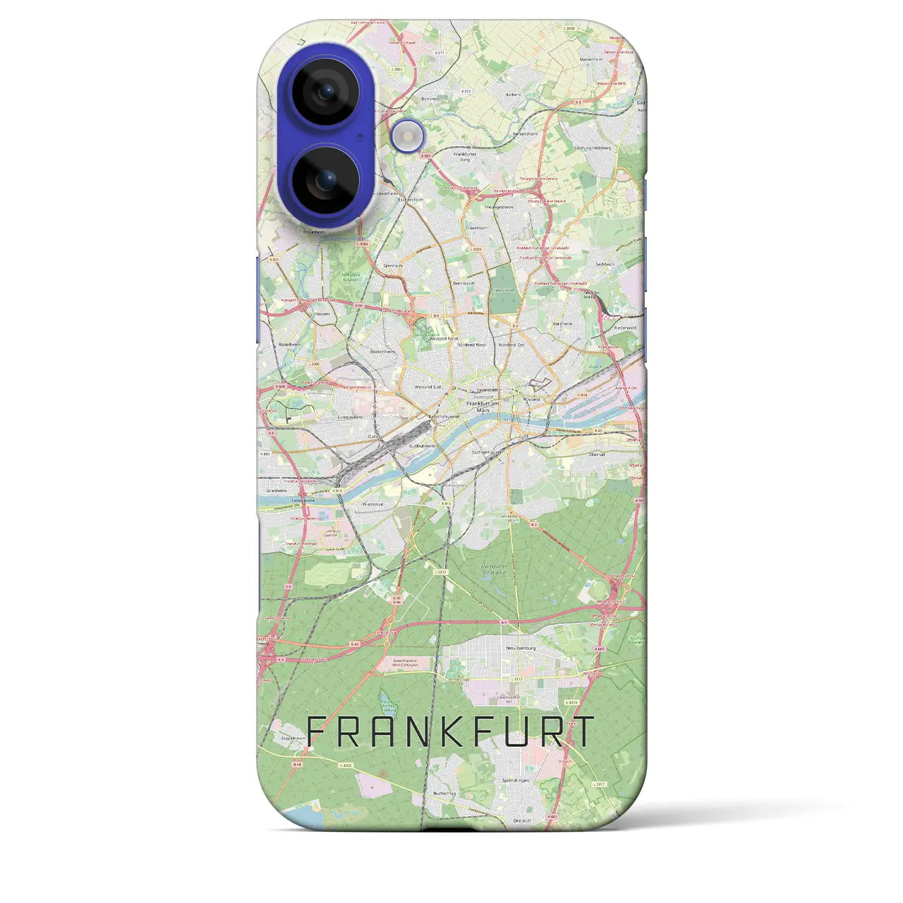 【フランクフルト(ドイツ)】地図柄iPhoneケース(バックカバータイプ)
