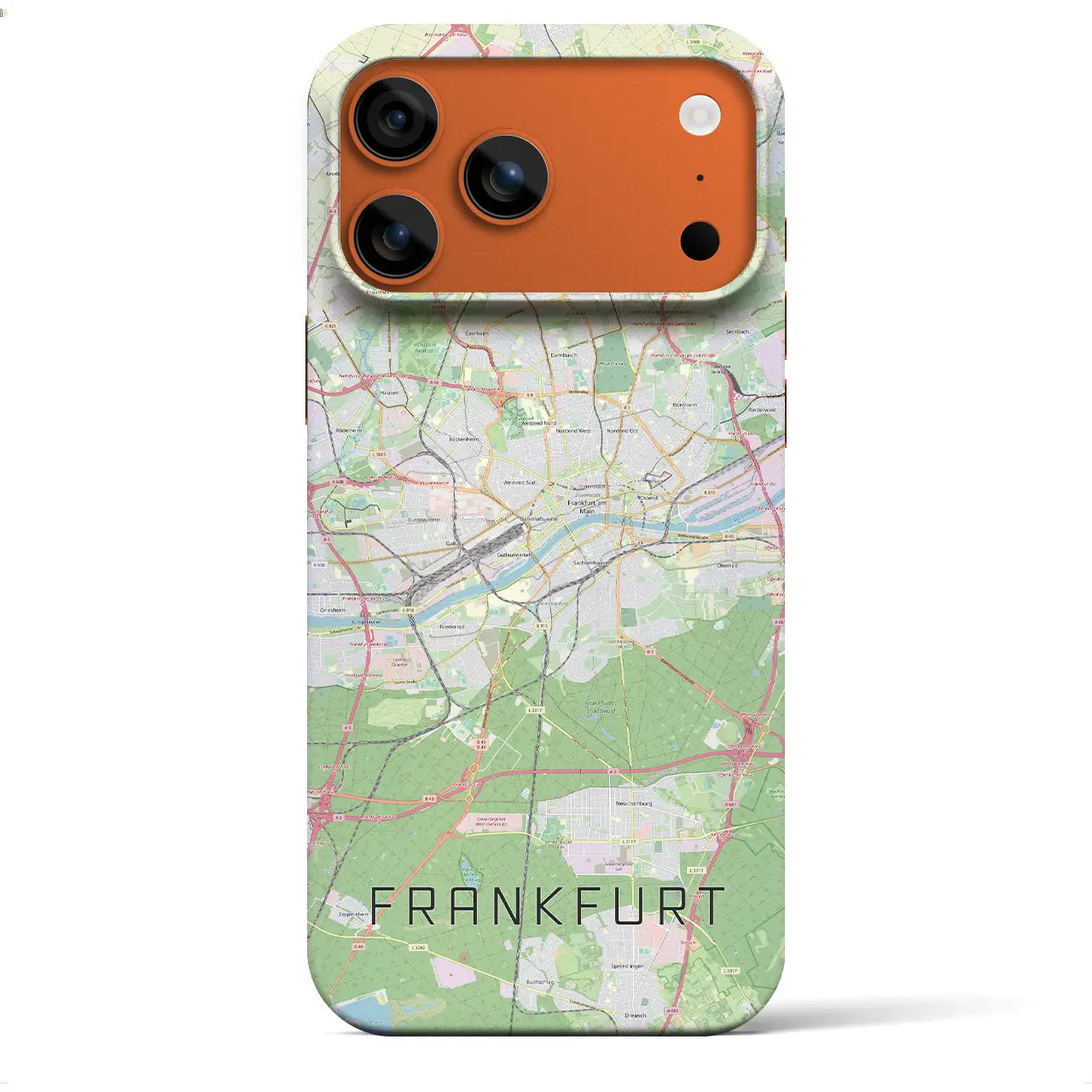 【フランクフルト(ドイツ)】地図柄iPhoneケース(バックカバータイプ)