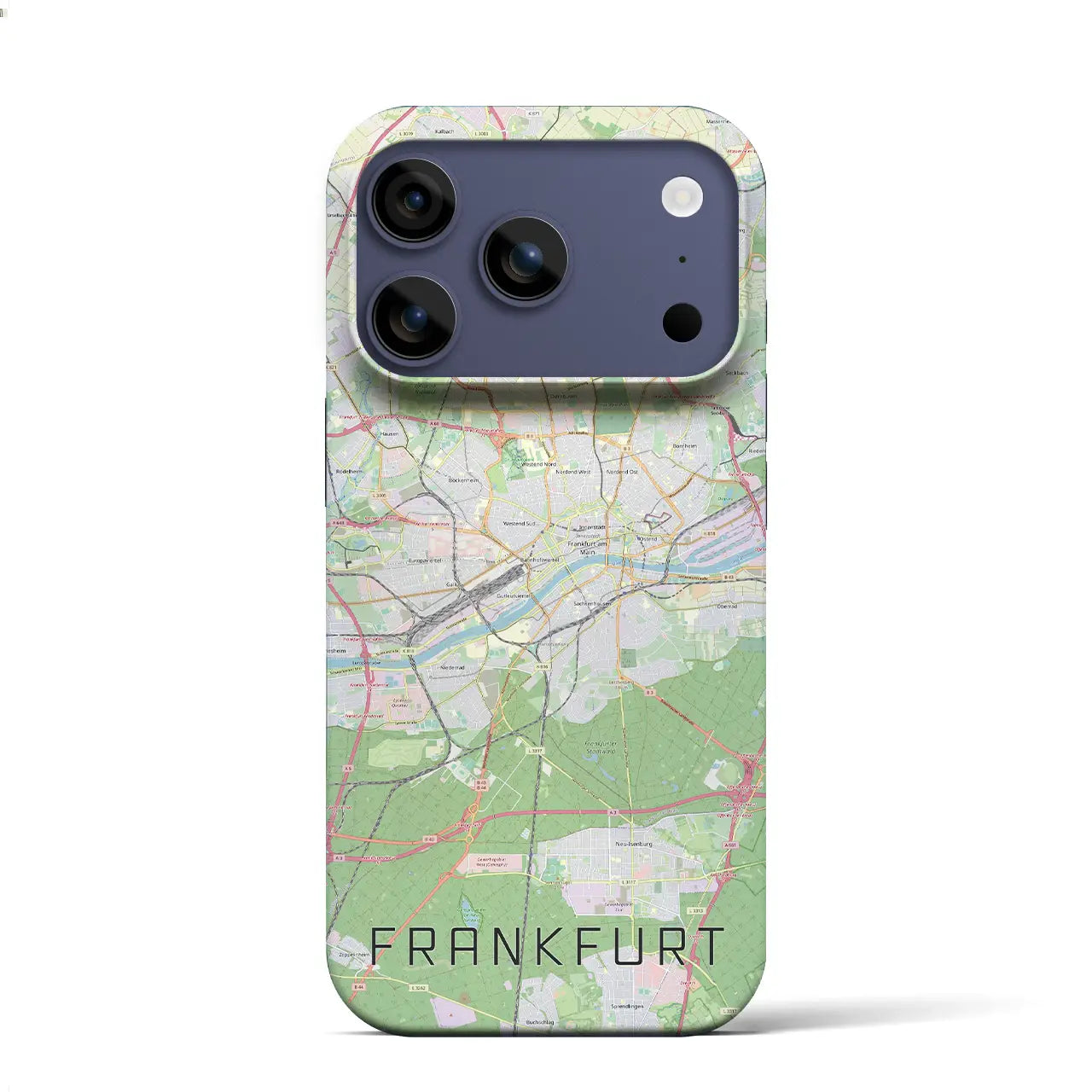 【フランクフルト(ドイツ)】地図柄iPhoneケース(バックカバータイプ)