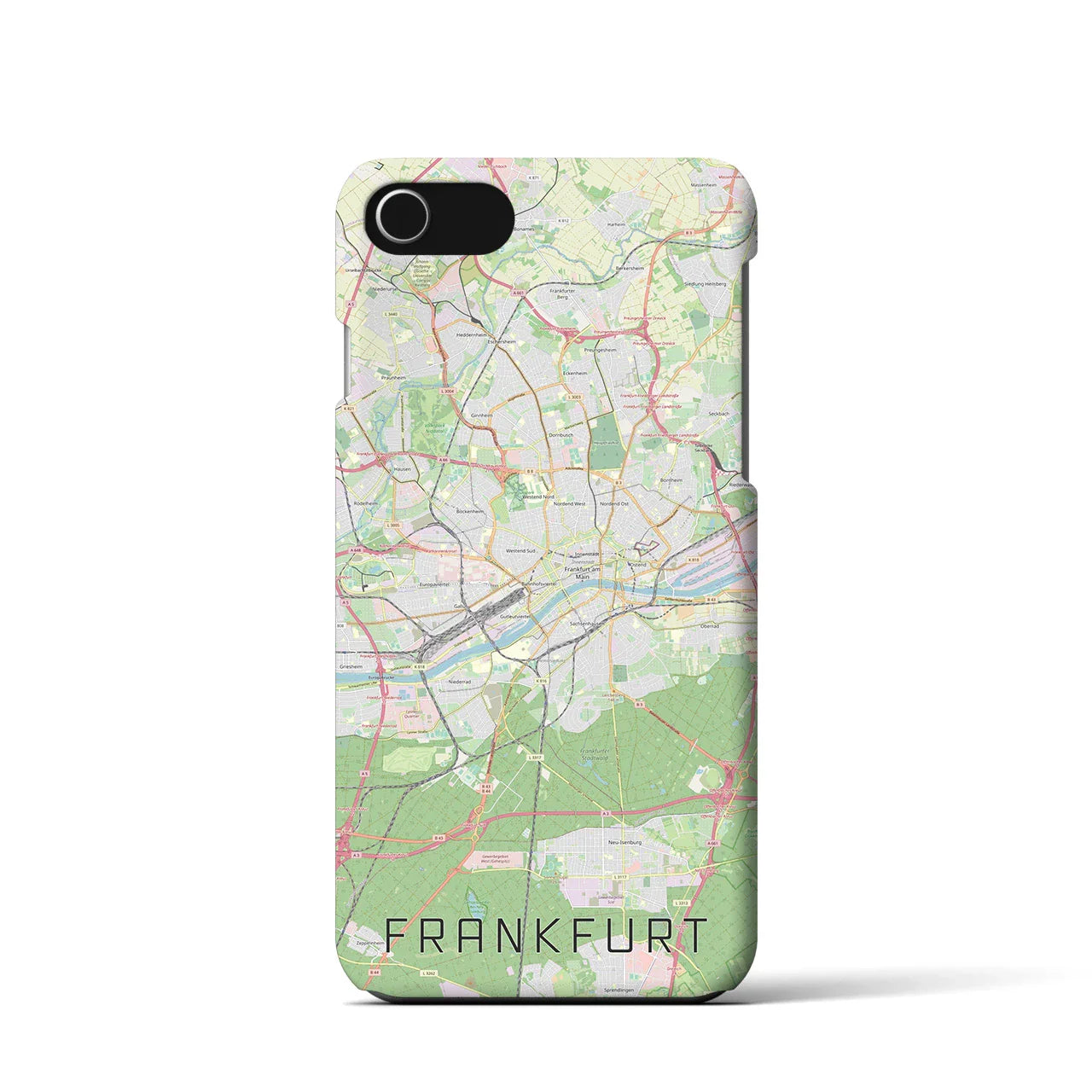【フランクフルト(ドイツ)】地図柄iPhoneケース(バックカバータイプ)