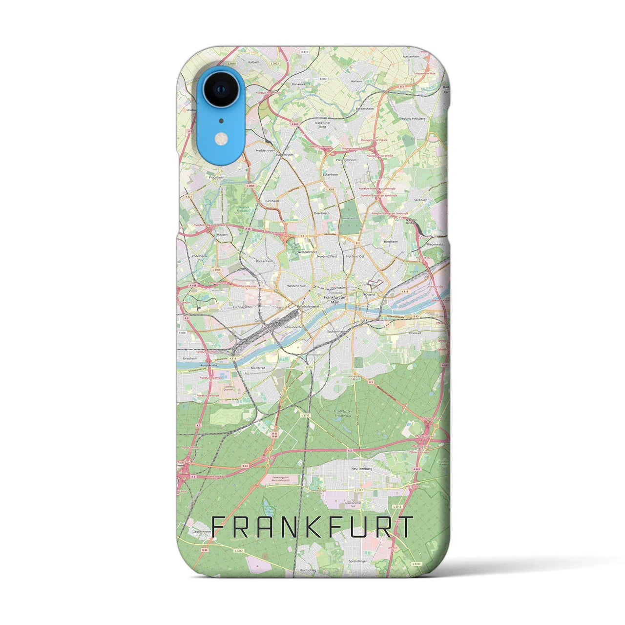 【フランクフルト(ドイツ)】地図柄iPhoneケース(バックカバータイプ)