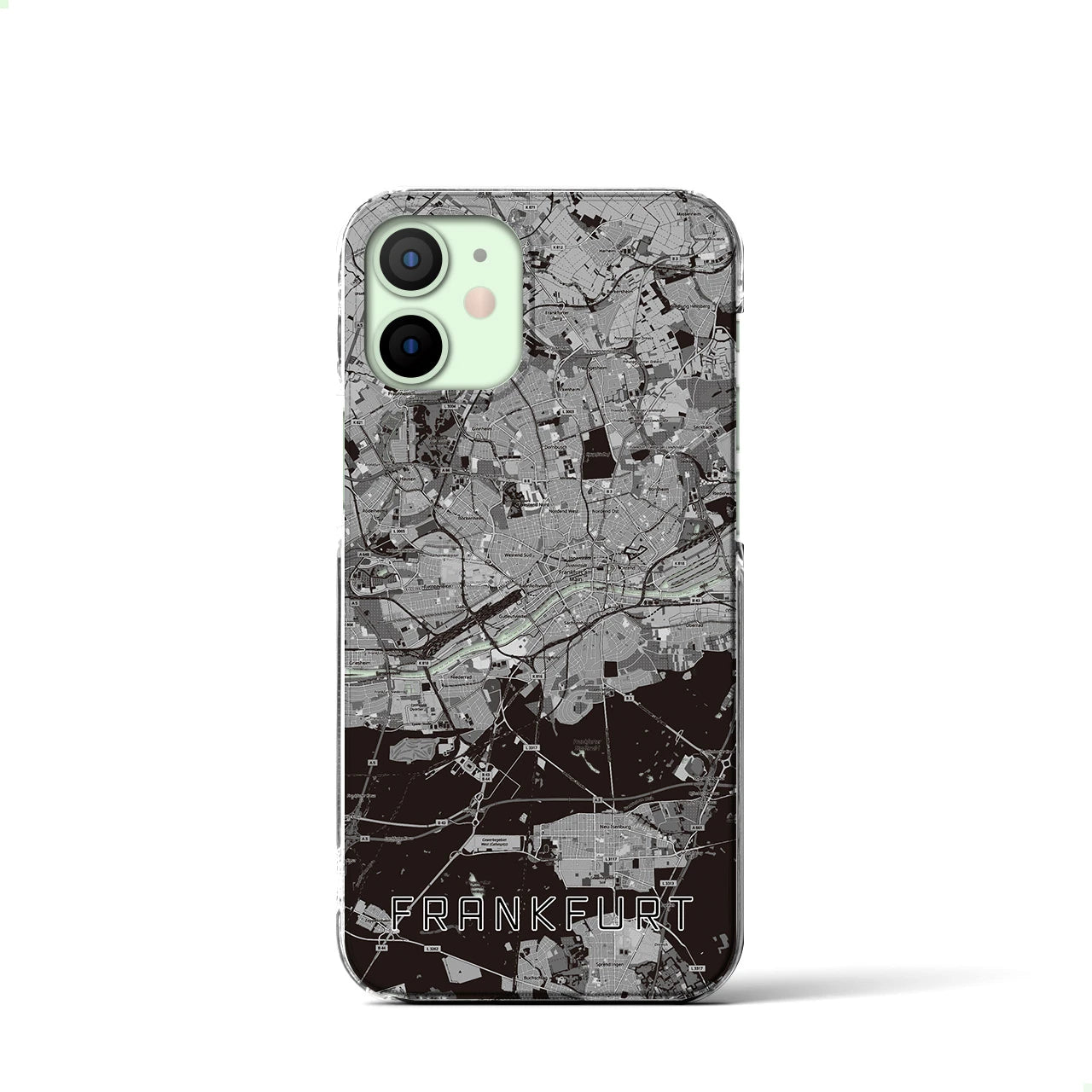 【フランクフルト(ドイツ)】地図柄iPhoneケース(クリアタイプ)