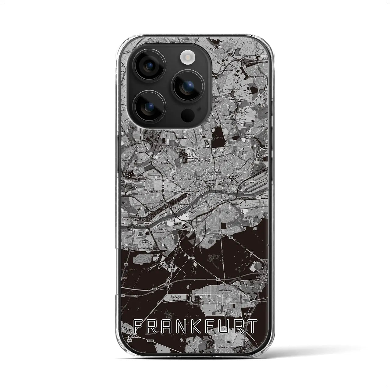 【フランクフルト(ドイツ)】地図柄iPhoneケース(クリアタイプ)