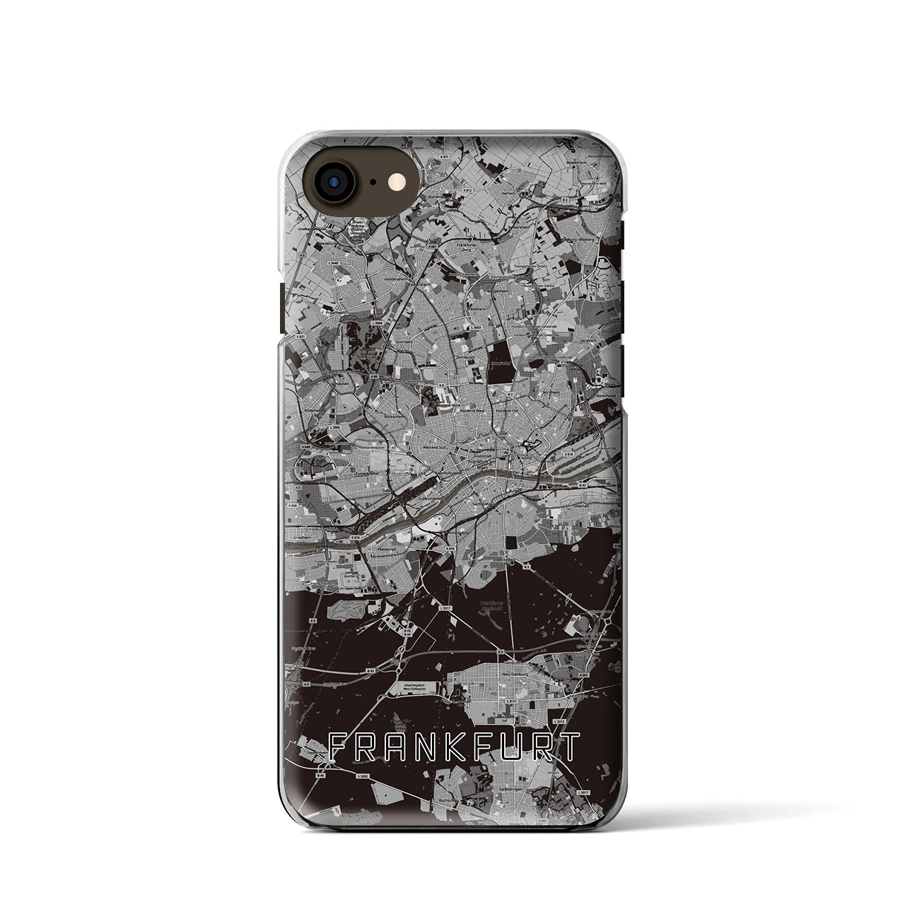 【フランクフルト(ドイツ)】地図柄iPhoneケース(クリアタイプ)