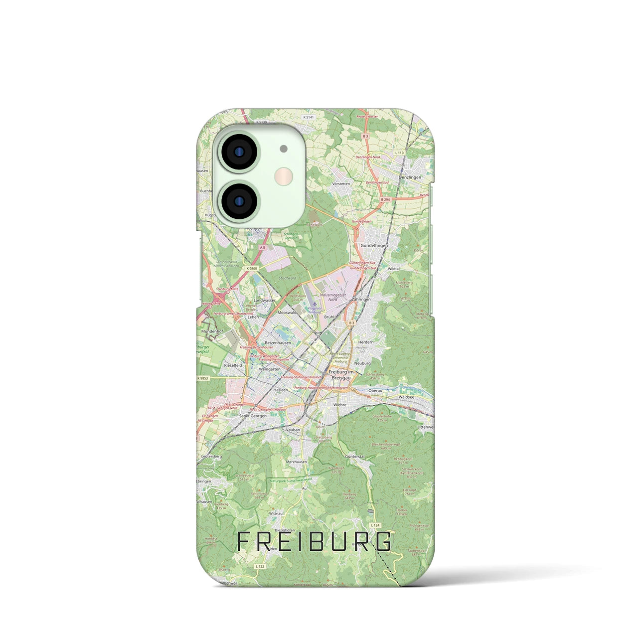 【フライブルク(ドイツ)】地図柄iPhoneケース(バックカバータイプ)