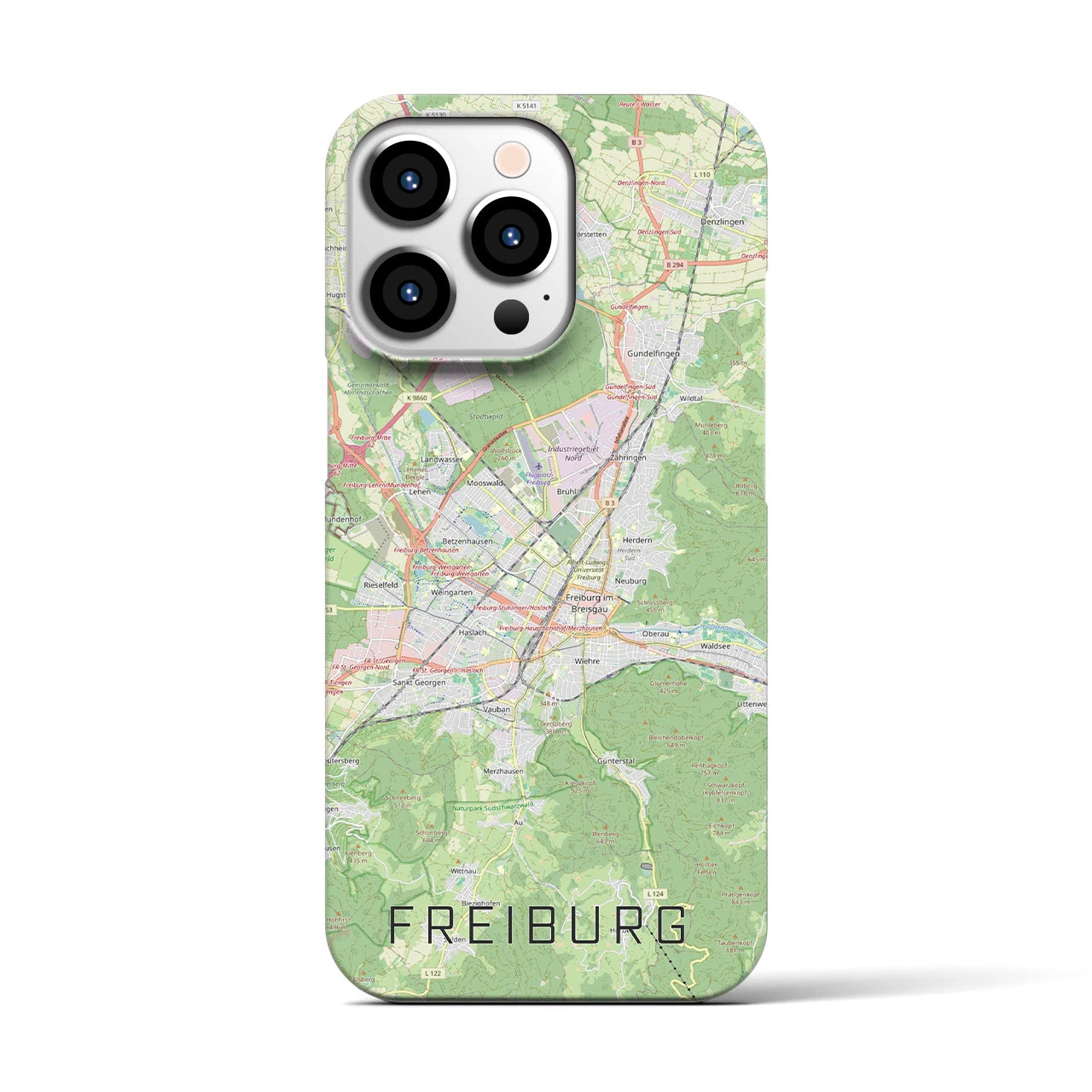【フライブルク(ドイツ)】地図柄iPhoneケース(バックカバータイプ)