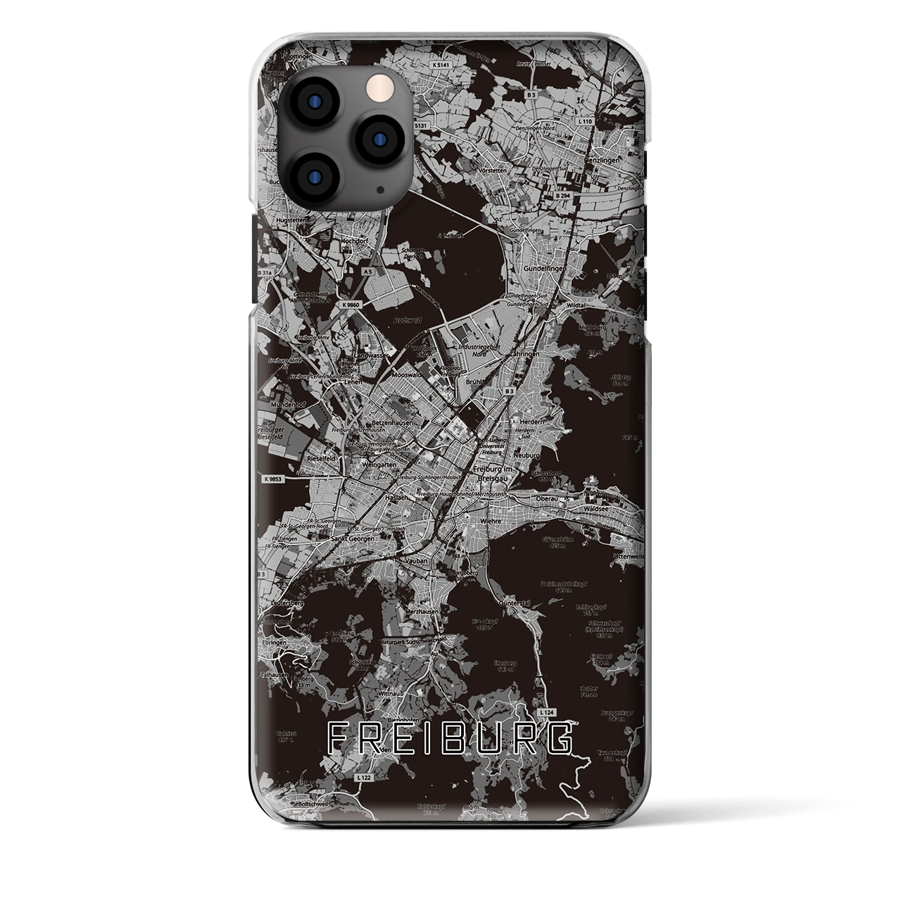 【フライブルク(ドイツ)】地図柄iPhoneケース(クリアタイプ)