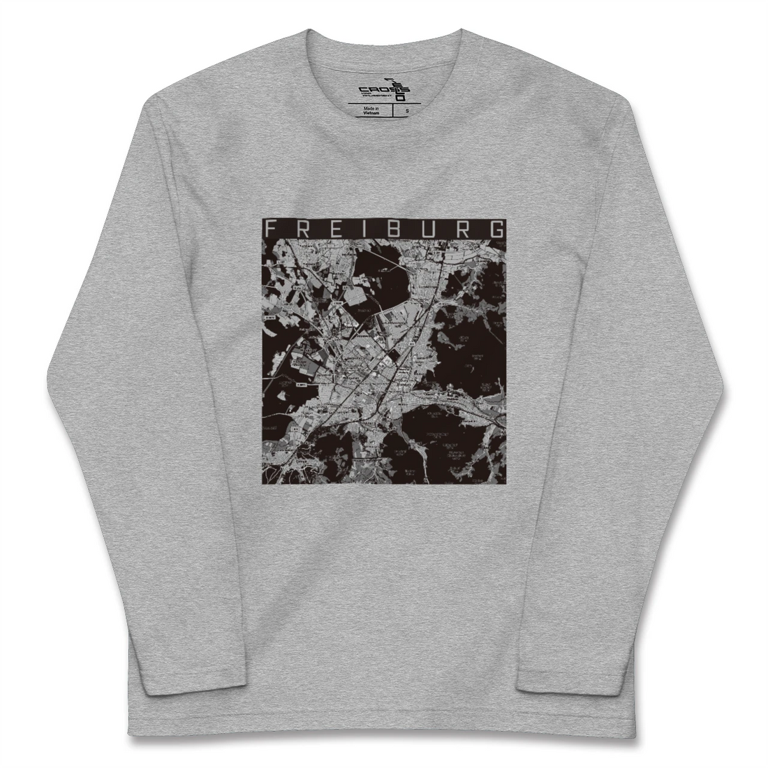 【フライブルク(ドイツ)】地図柄ロングスリーブTシャツ