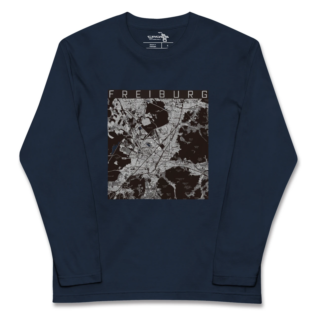 【フライブルク(ドイツ)】地図柄ロングスリーブTシャツ