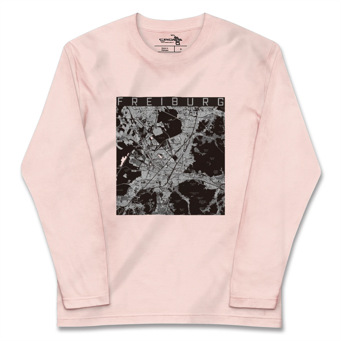 【フライブルク(ドイツ)】地図柄ロングスリーブTシャツ
