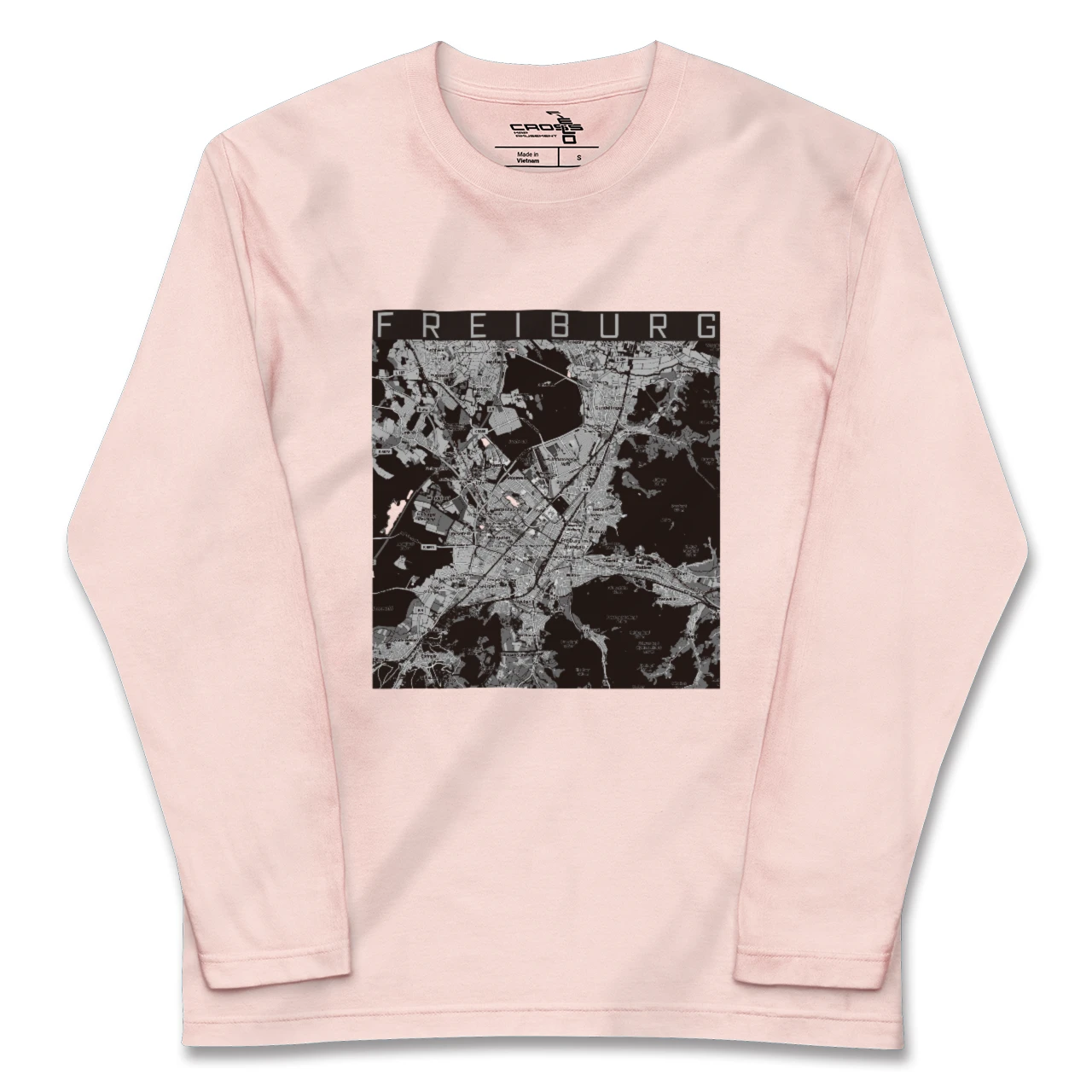 【フライブルク(ドイツ)】地図柄ロングスリーブTシャツ