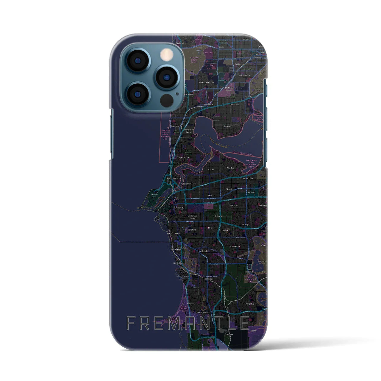 【フリーマントル(オーストラリア)】地図柄iPhoneケース(バックカバータイプ)