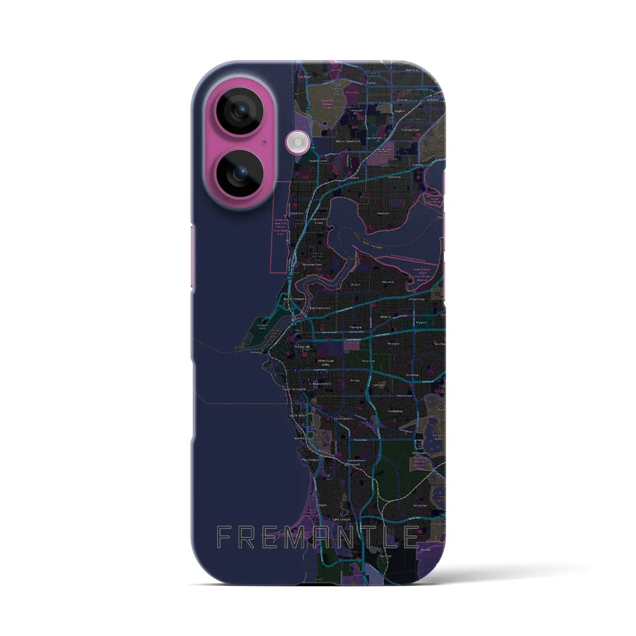 【フリーマントル(オーストラリア)】地図柄iPhoneケース(バックカバータイプ)