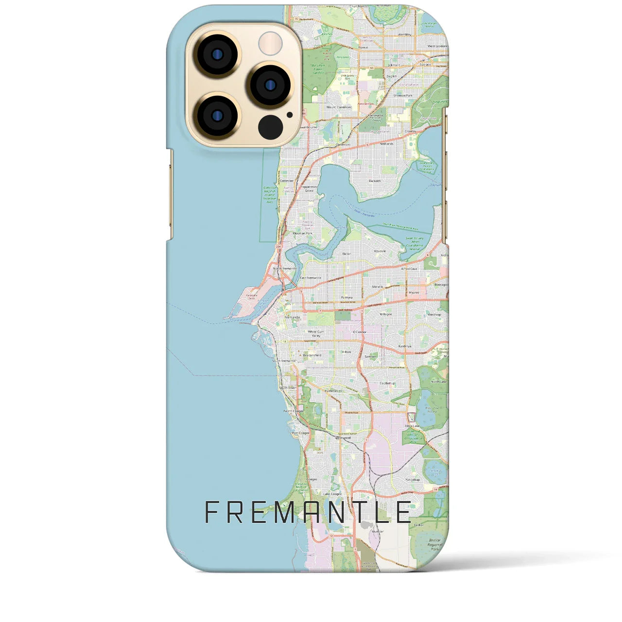 【フリーマントル(オーストラリア)】地図柄iPhoneケース(バックカバータイプ)