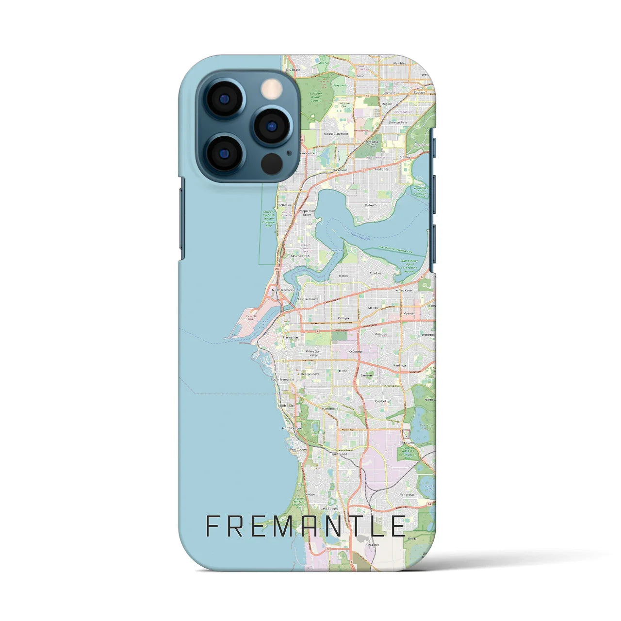 【フリーマントル(オーストラリア)】地図柄iPhoneケース(バックカバータイプ)