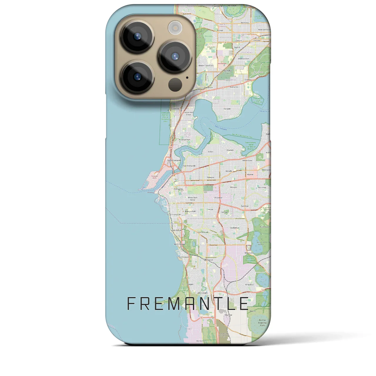 【フリーマントル(オーストラリア)】地図柄iPhoneケース(バックカバータイプ)
