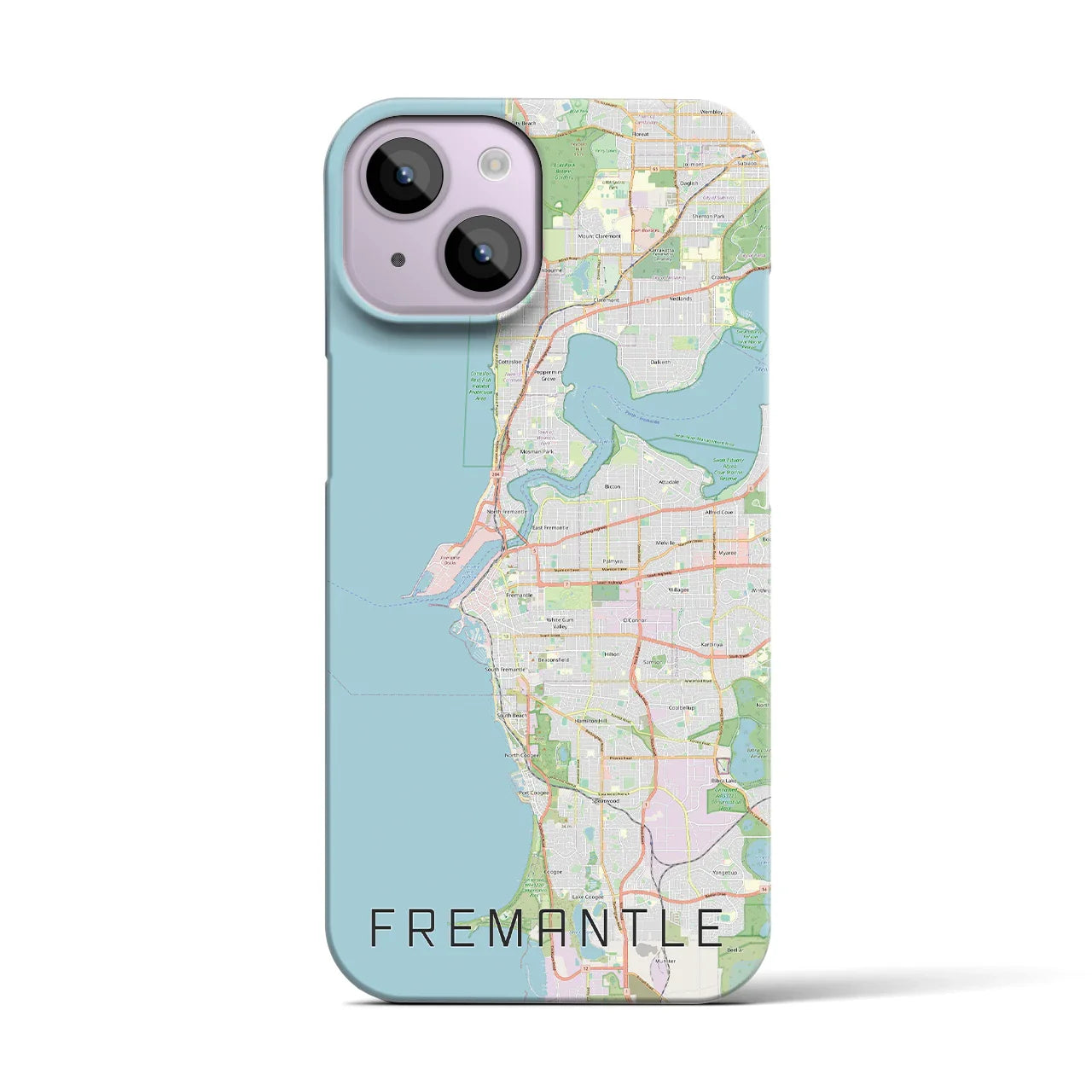 【フリーマントル(オーストラリア)】地図柄iPhoneケース(バックカバータイプ)