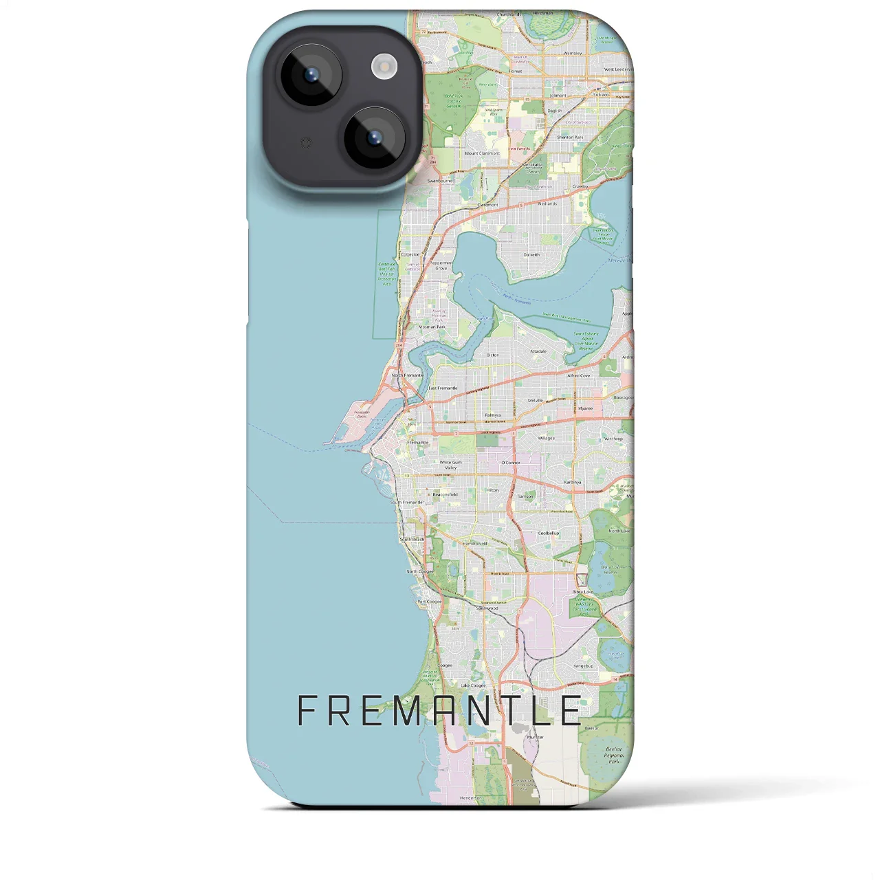 【フリーマントル(オーストラリア)】地図柄iPhoneケース(バックカバータイプ)