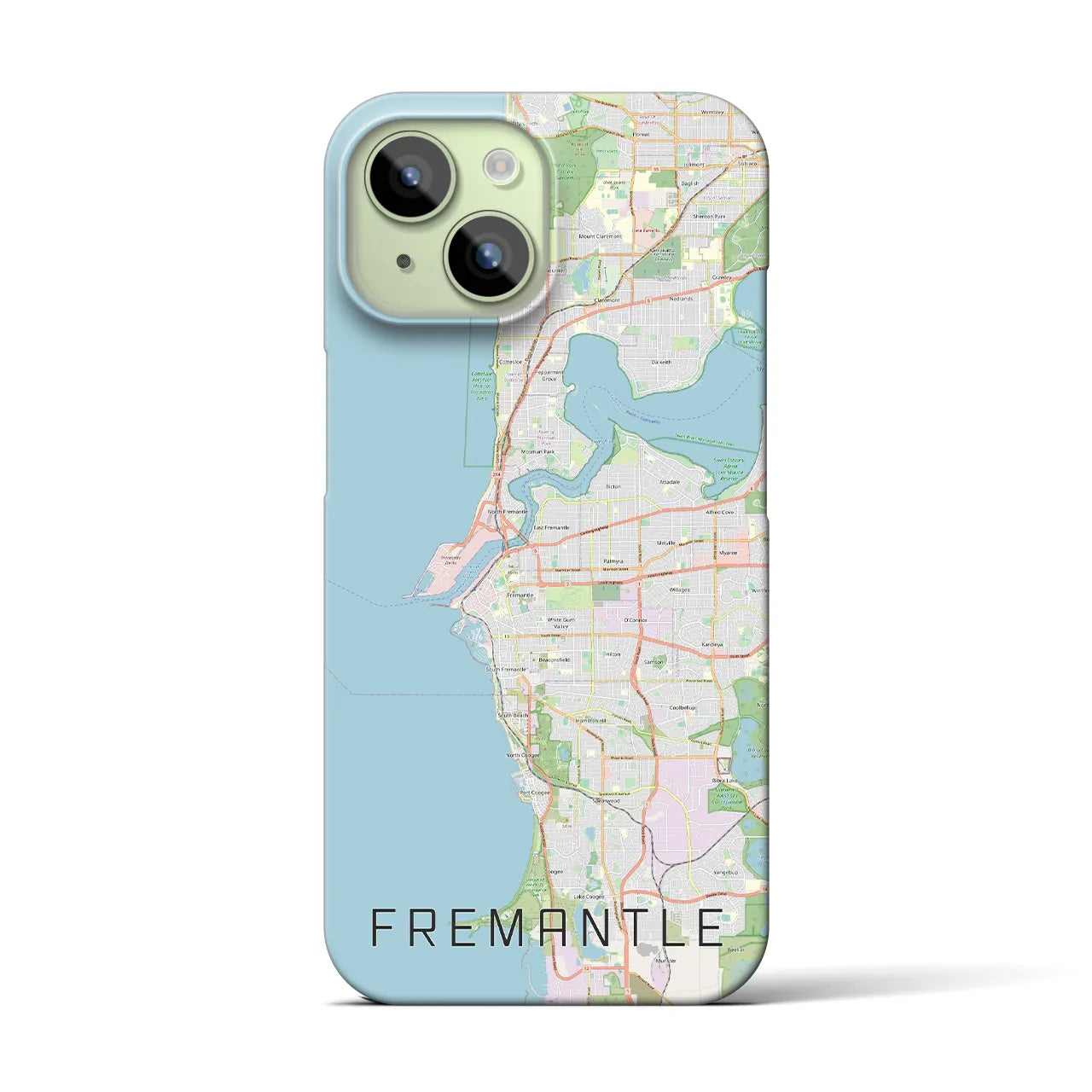 【フリーマントル(オーストラリア)】地図柄iPhoneケース(バックカバータイプ)