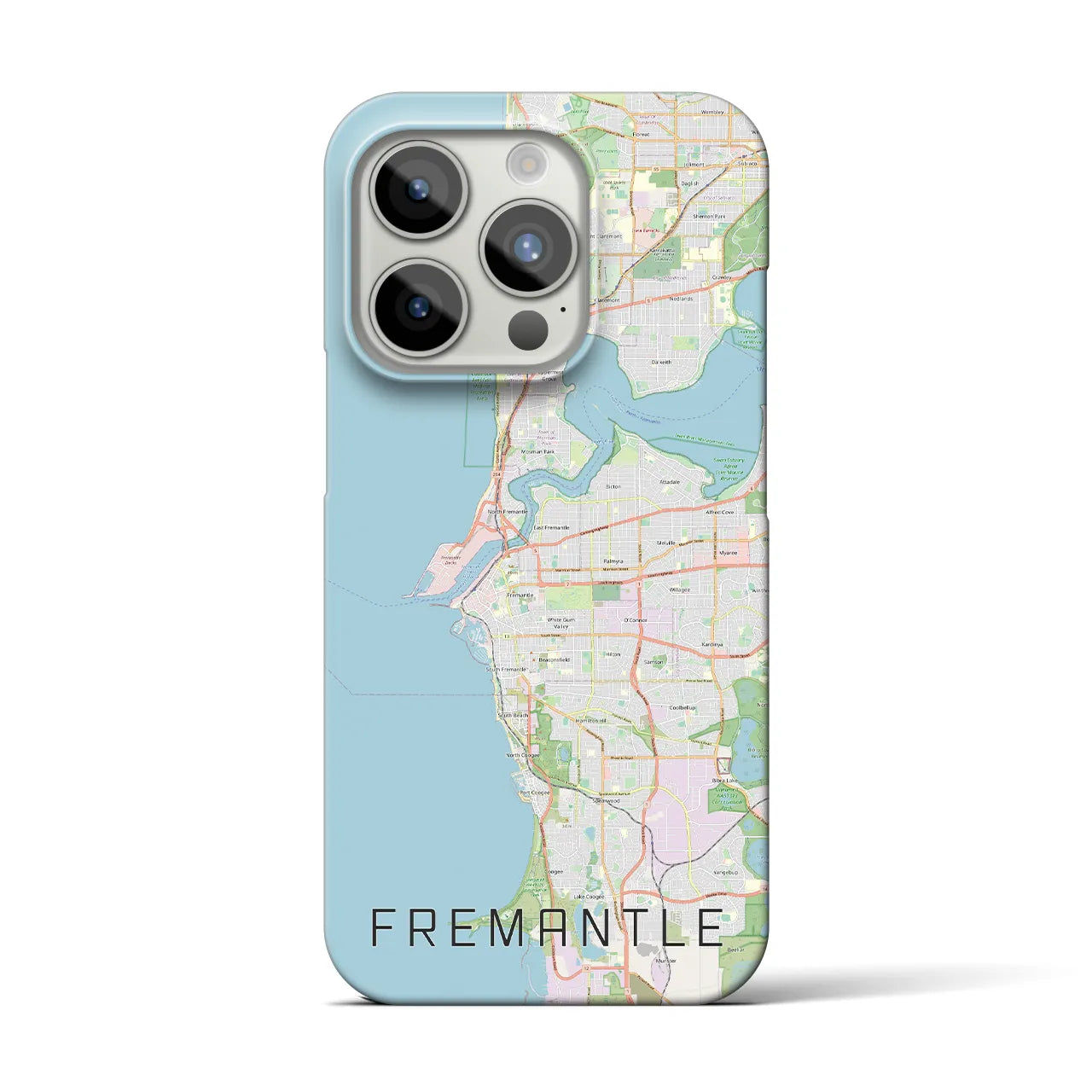 【フリーマントル(オーストラリア)】地図柄iPhoneケース(バックカバータイプ)