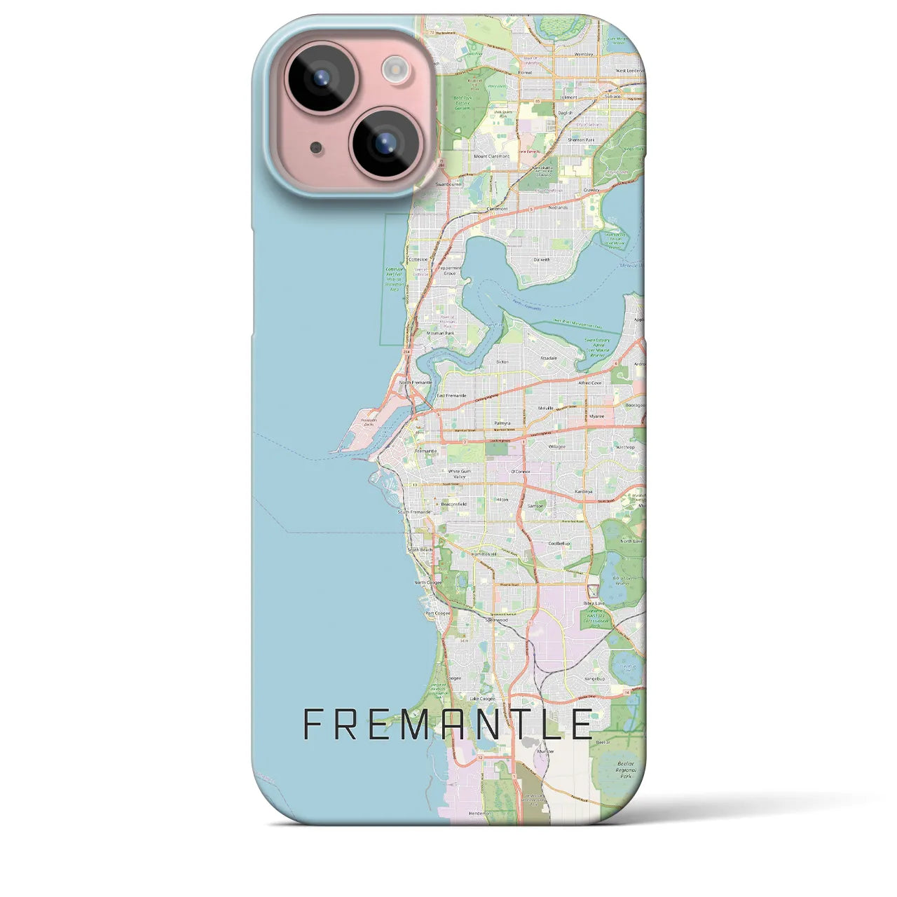 【フリーマントル(オーストラリア)】地図柄iPhoneケース(バックカバータイプ)