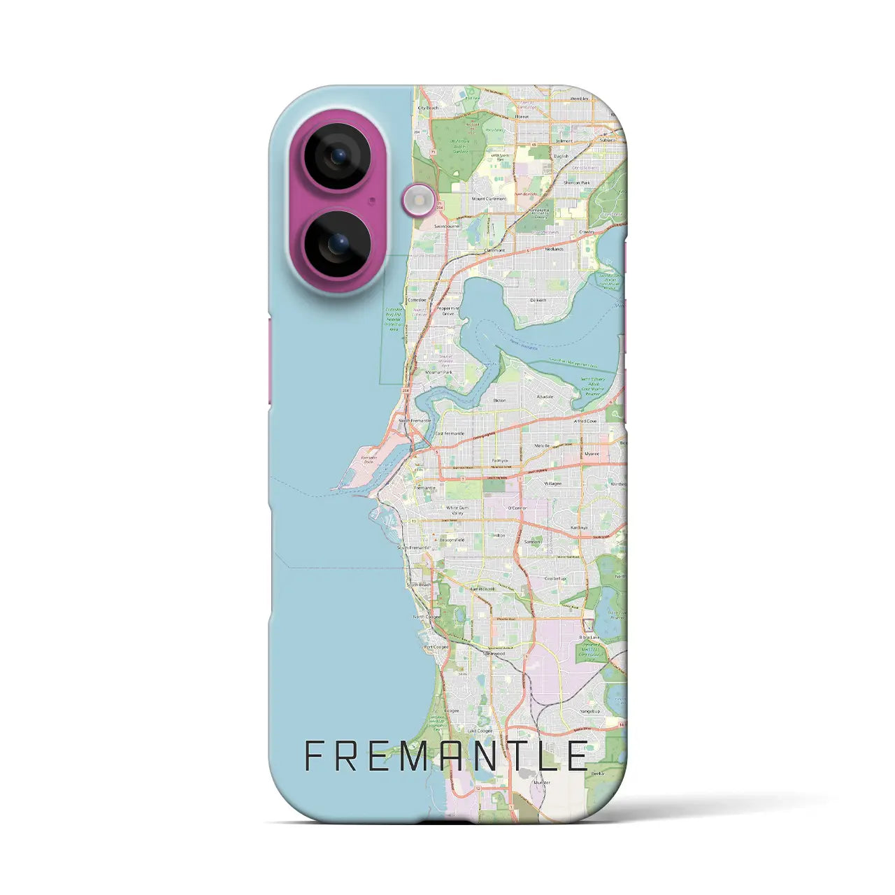 【フリーマントル(オーストラリア)】地図柄iPhoneケース(バックカバータイプ)