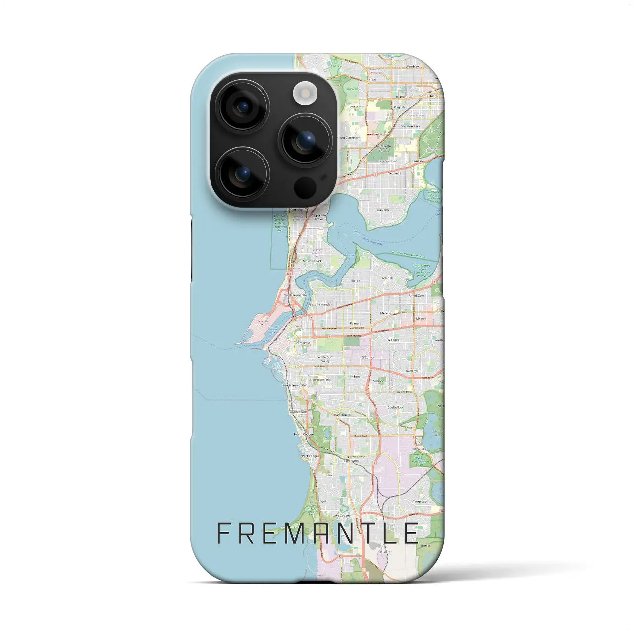 【フリーマントル(オーストラリア)】地図柄iPhoneケース(バックカバータイプ)