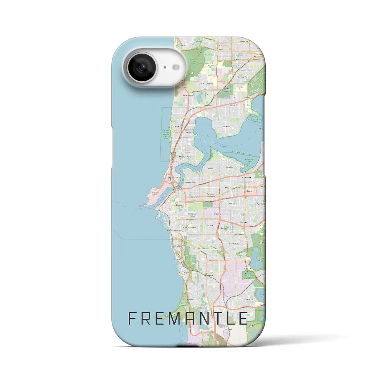 【フリーマントル(オーストラリア)】地図柄iPhoneケース(バックカバータイプ)