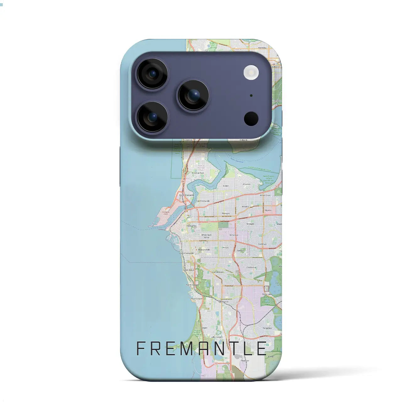 【フリーマントル(オーストラリア)】地図柄iPhoneケース(バックカバータイプ)