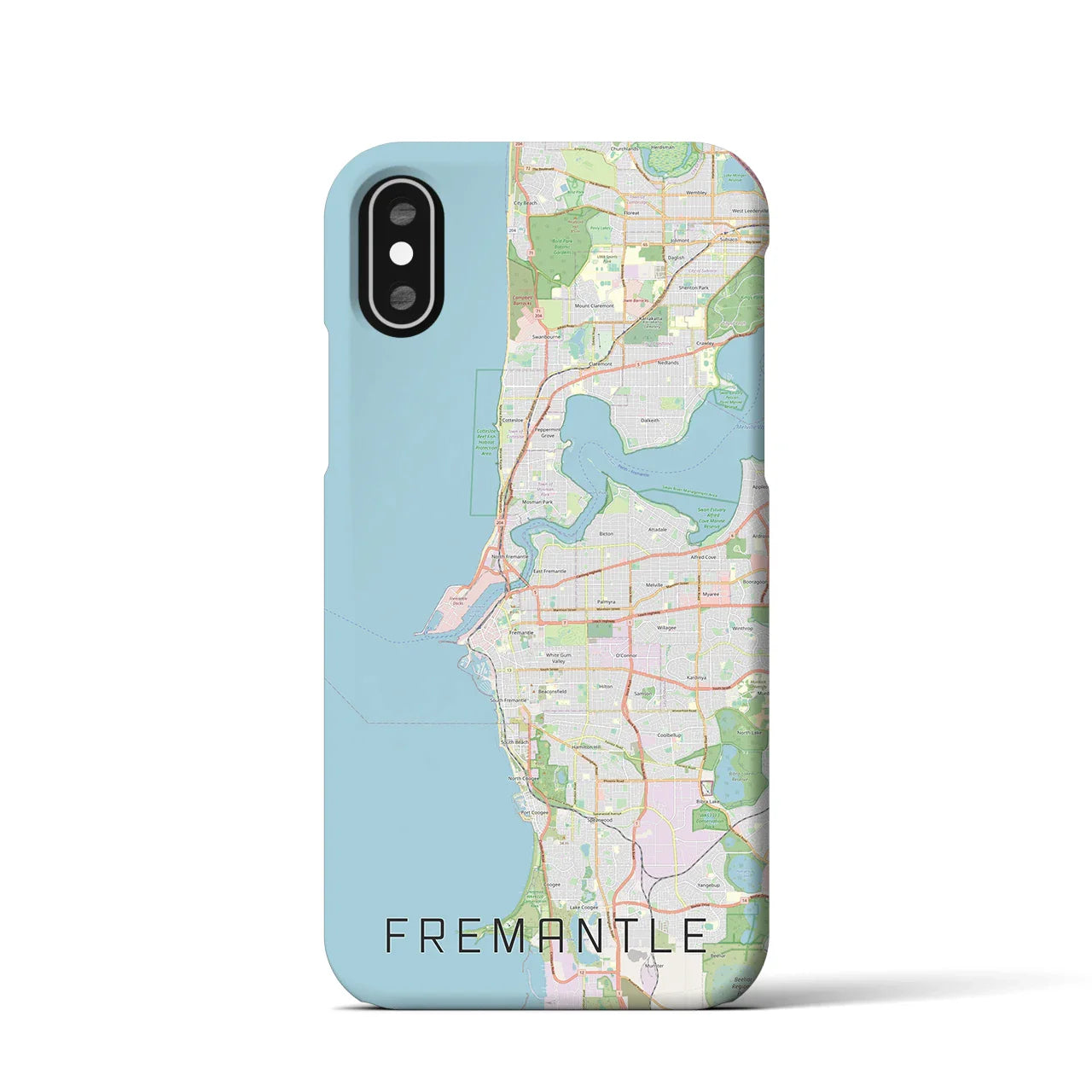 【フリーマントル(オーストラリア)】地図柄iPhoneケース(バックカバータイプ)