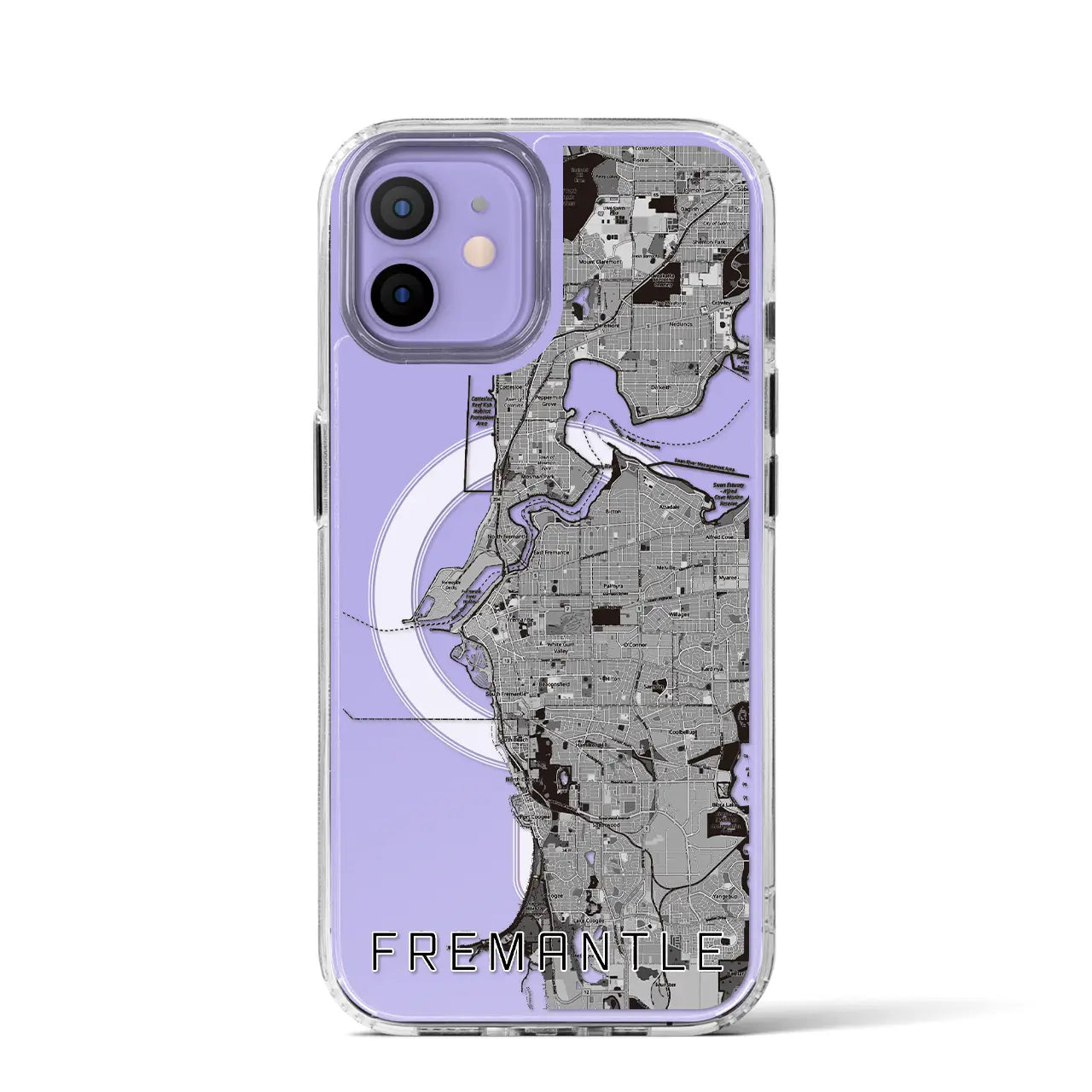 【フリーマントル(オーストラリア)】地図柄iPhoneケース(MagSafeタイプ)