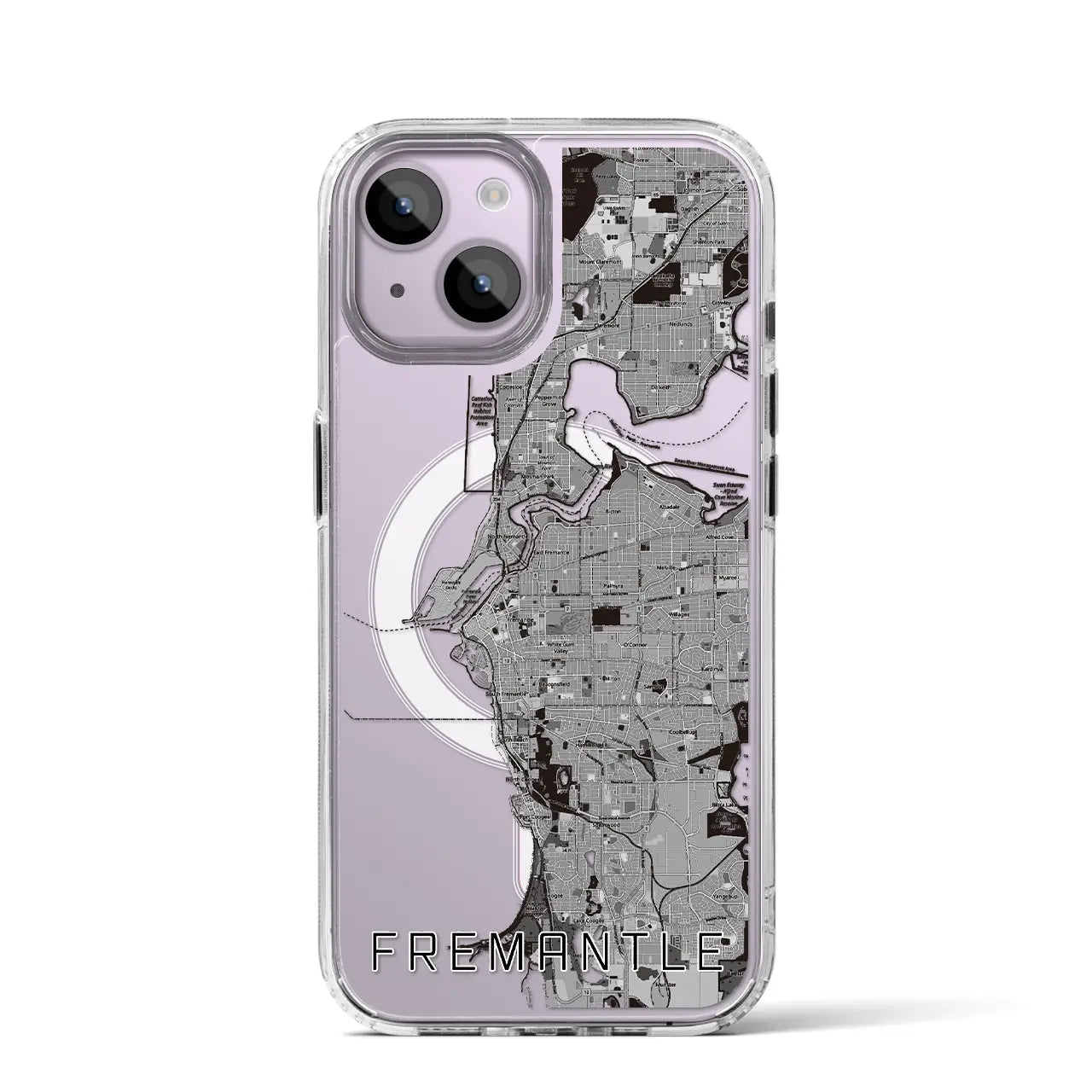 【フリーマントル(オーストラリア)】地図柄iPhoneケース(MagSafeタイプ)