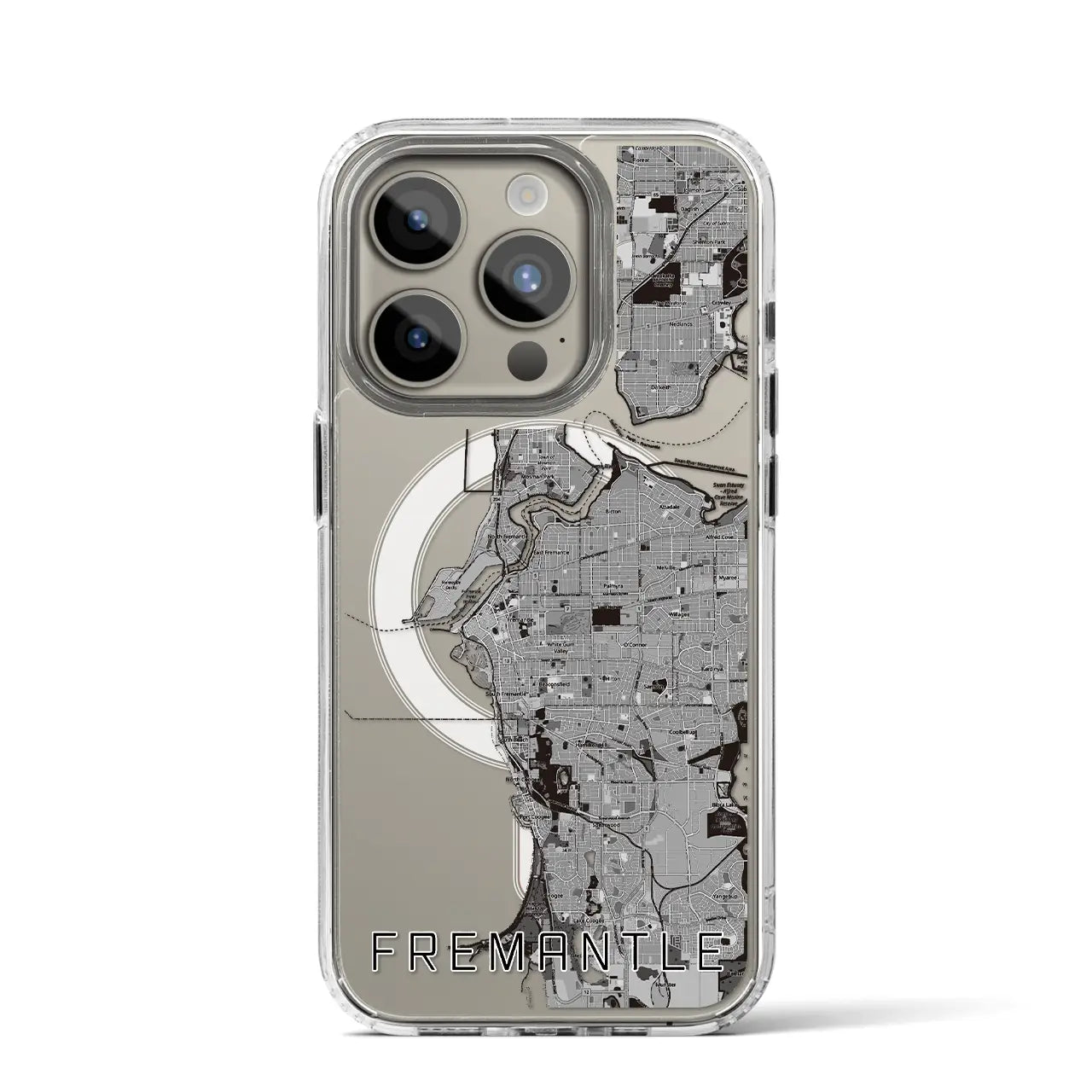 【フリーマントル(オーストラリア)】地図柄iPhoneケース(MagSafeタイプ)