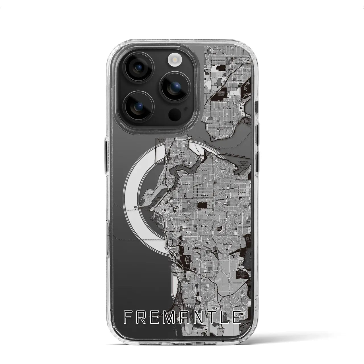 【フリーマントル(オーストラリア)】地図柄iPhoneケース(MagSafeタイプ)