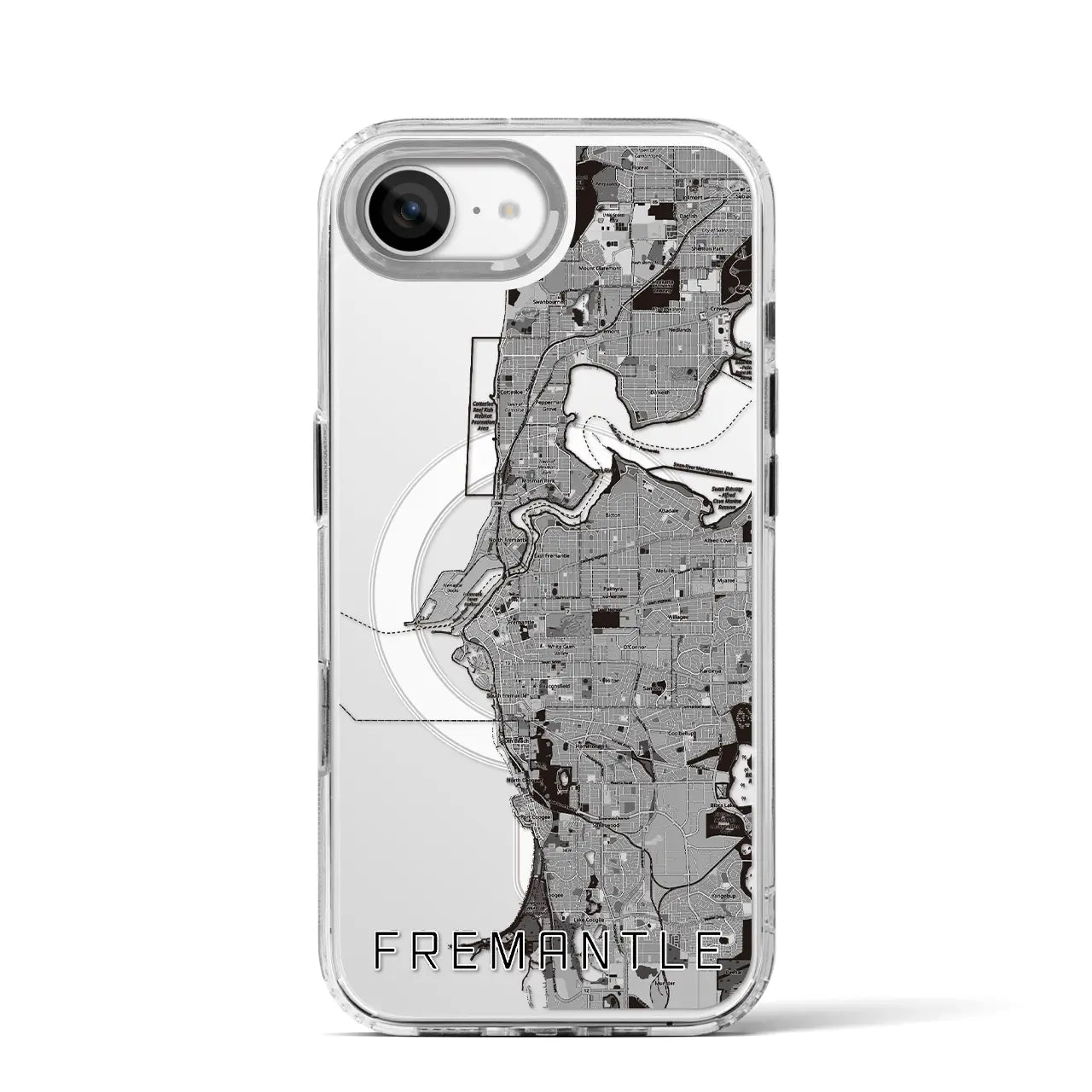 【フリーマントル(オーストラリア)】地図柄iPhoneケース(MagSafeタイプ)