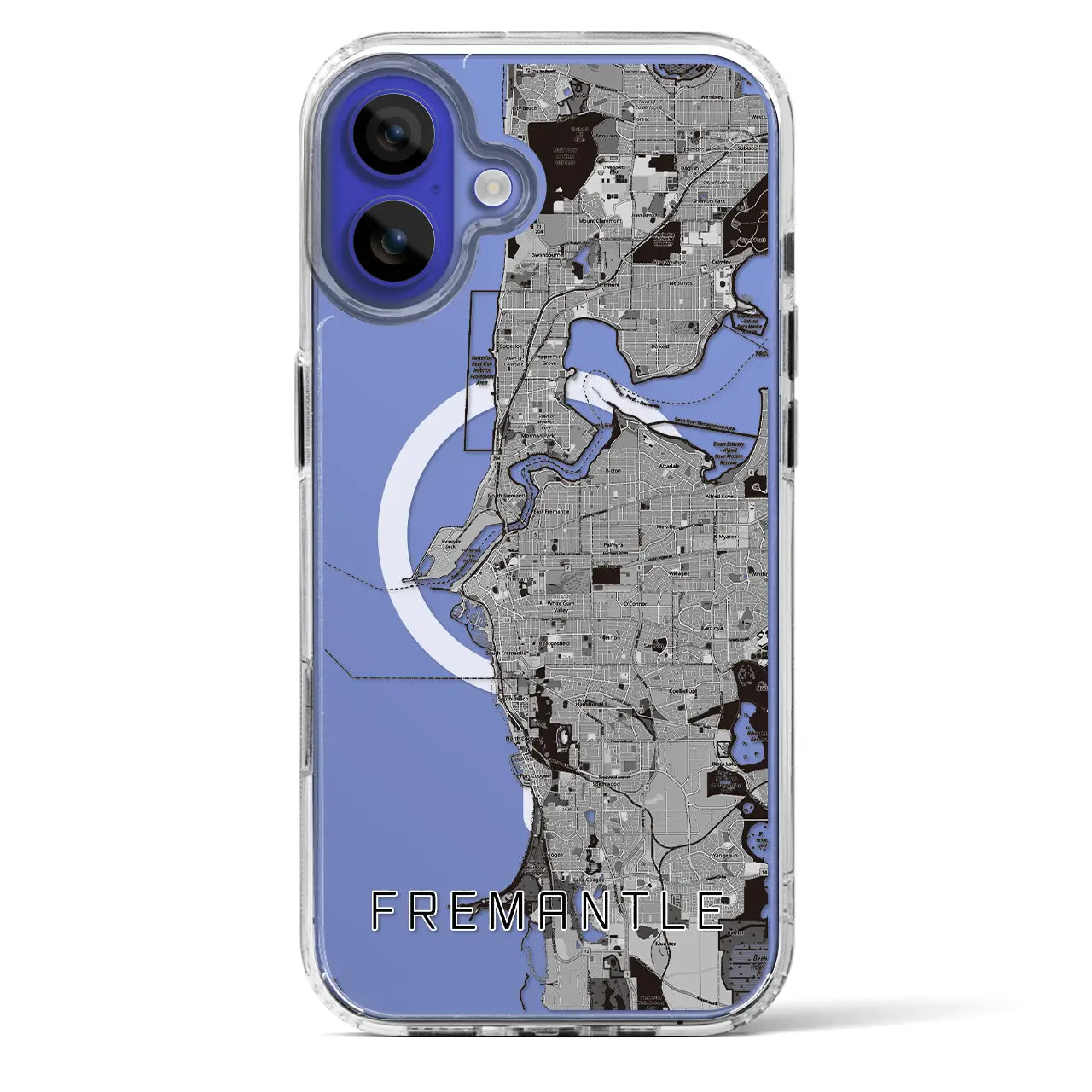 【フリーマントル(オーストラリア)】地図柄iPhoneケース(MagSafeタイプ)