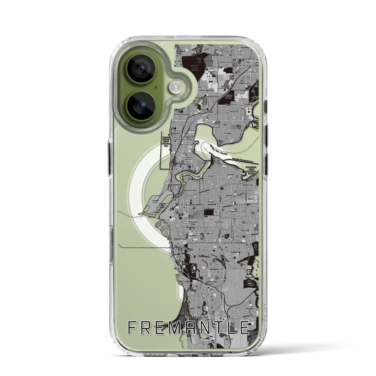 【フリーマントル(オーストラリア)】地図柄iPhoneケース(MagSafeタイプ)