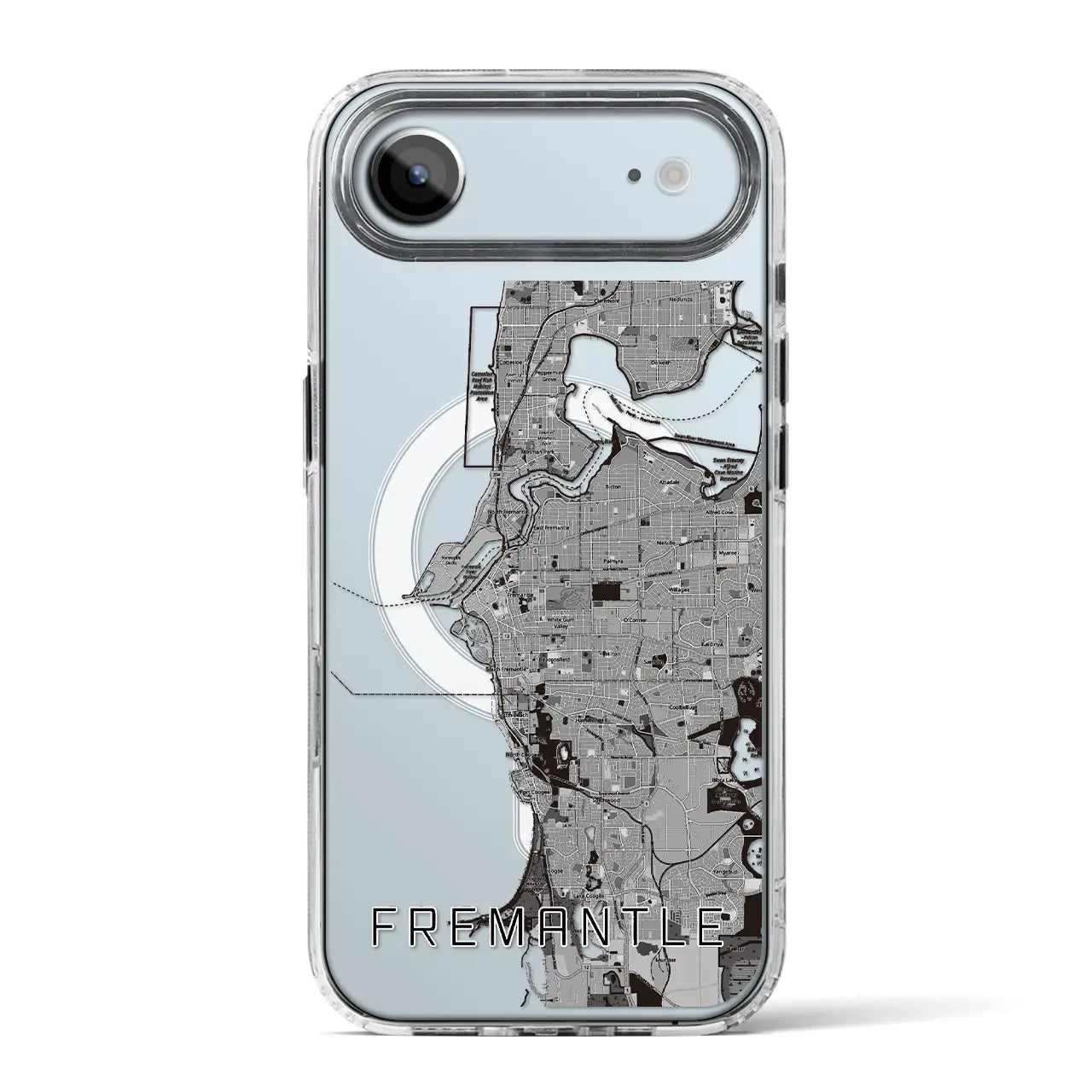 【フリーマントル(オーストラリア)】地図柄iPhoneケース(MagSafeタイプ)