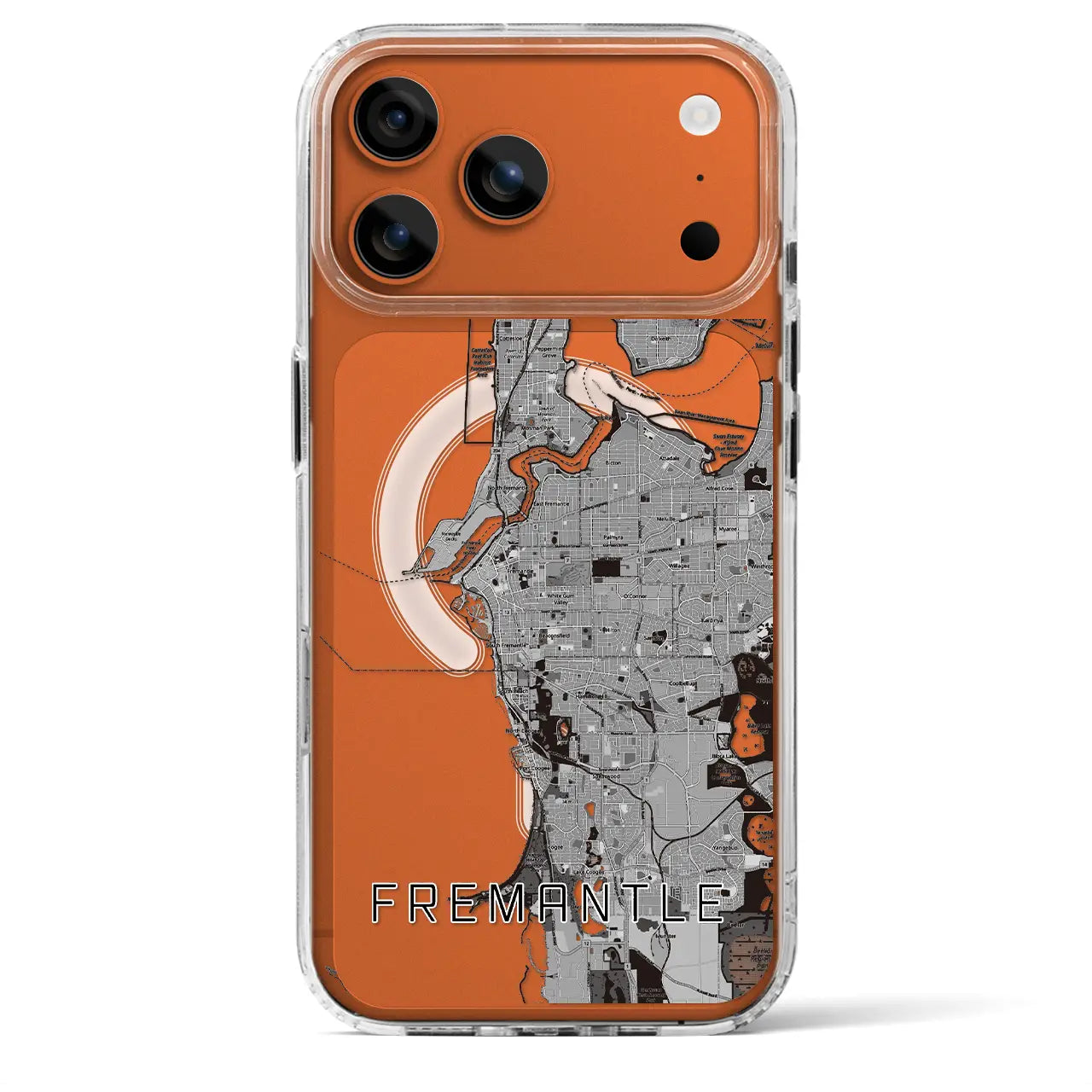 【フリーマントル(オーストラリア)】地図柄iPhoneケース(MagSafeタイプ)
