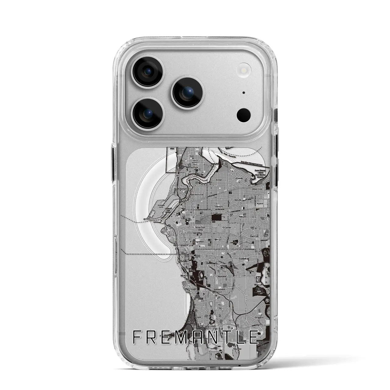 【フリーマントル(オーストラリア)】地図柄iPhoneケース(MagSafeタイプ)