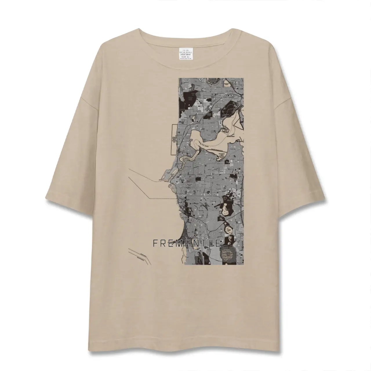 【フリーマントル(オーストラリア)】地図柄ビッグシルエットTシャツ