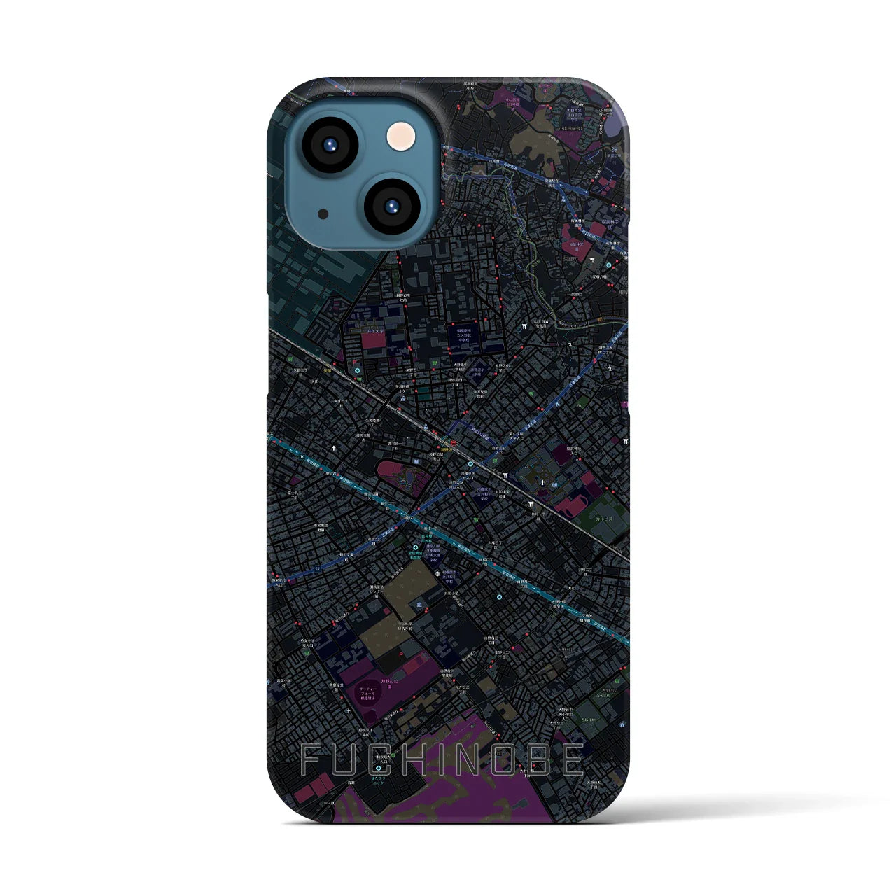 【淵野辺(神奈川県)】地図柄iPhoneケース(バックカバータイプ)