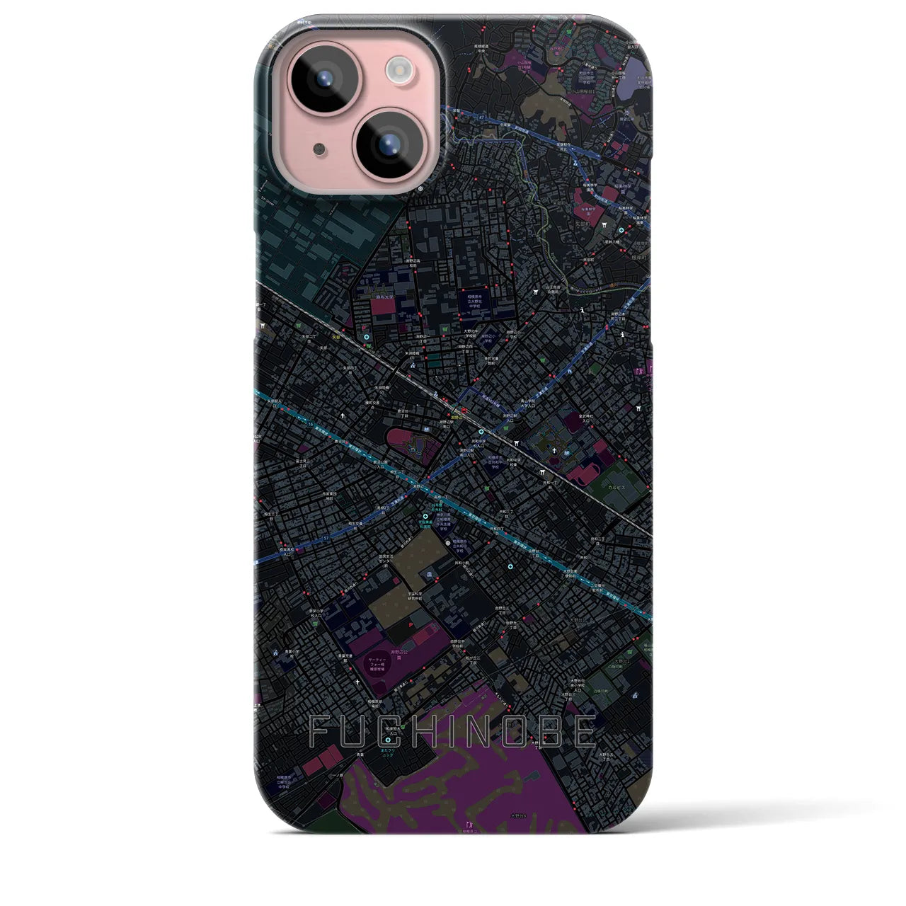 【淵野辺(神奈川県)】地図柄iPhoneケース(バックカバータイプ)