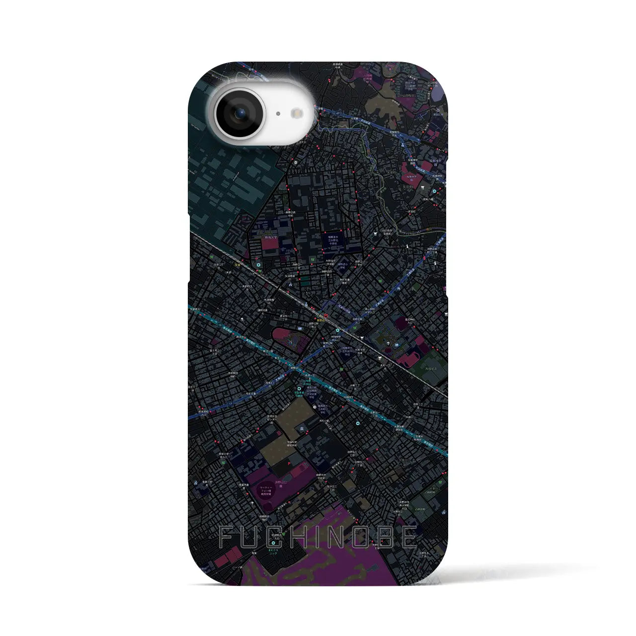 【淵野辺(神奈川県)】地図柄iPhoneケース(バックカバータイプ)