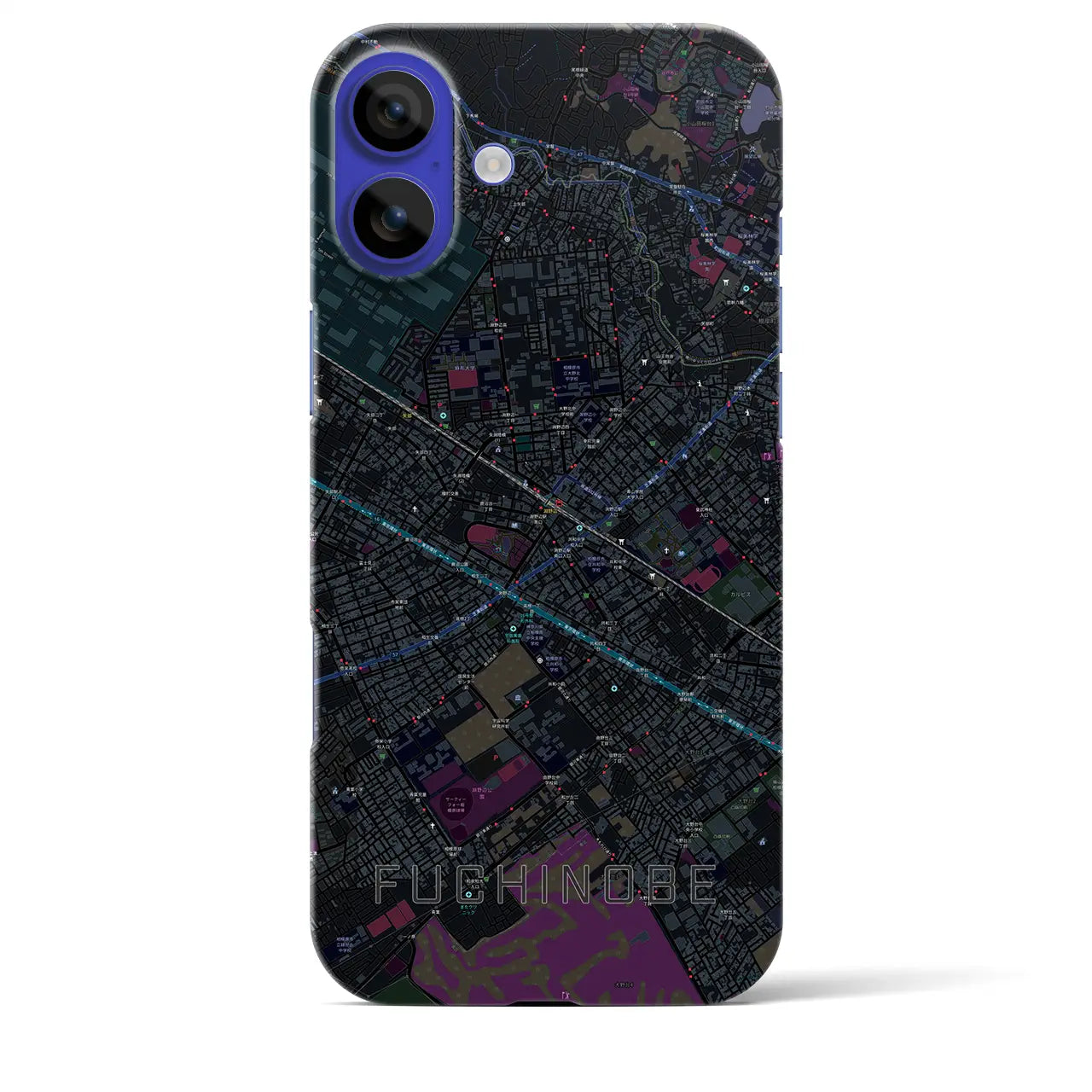 【淵野辺(神奈川県)】地図柄iPhoneケース(バックカバータイプ)