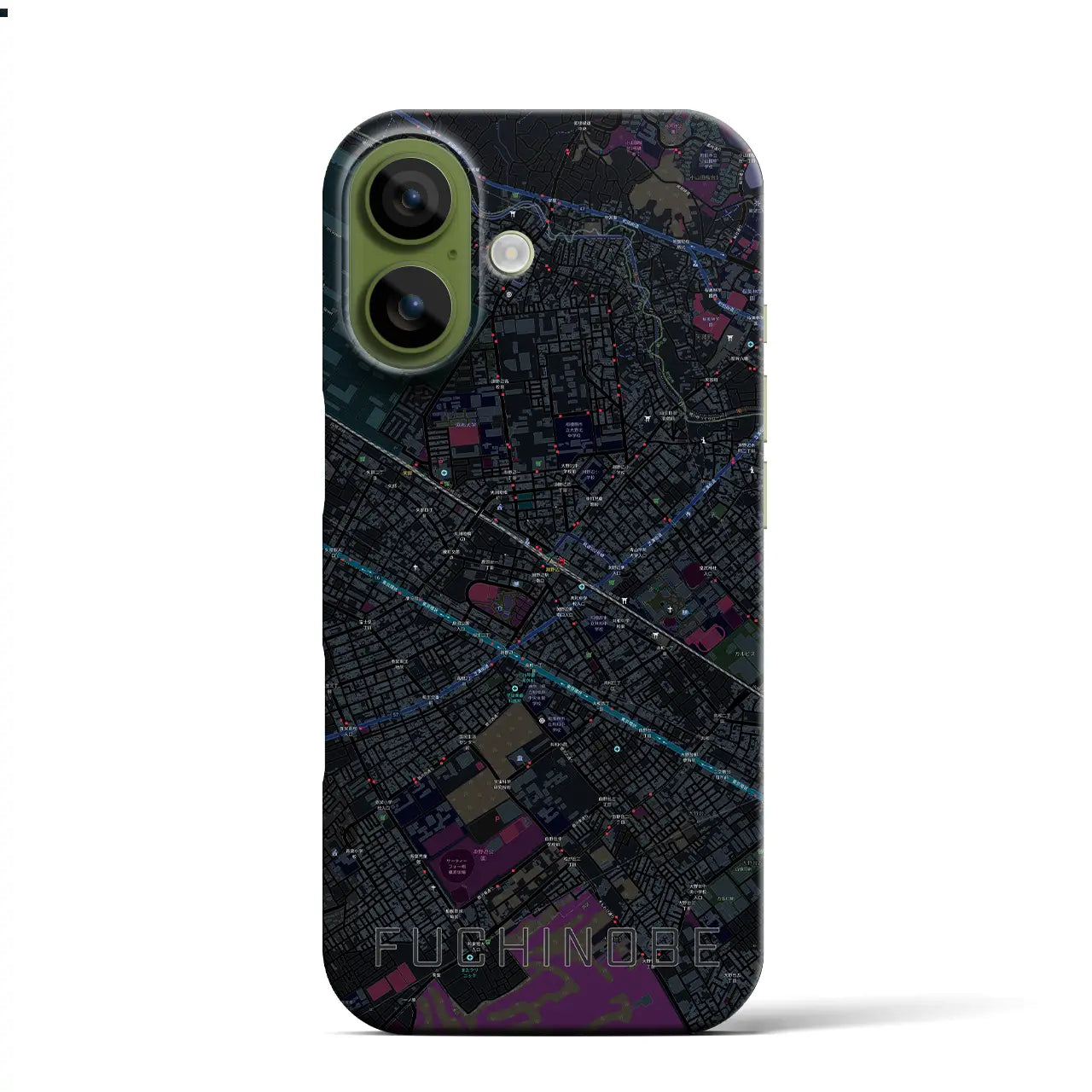 【淵野辺(神奈川県)】地図柄iPhoneケース(バックカバータイプ)